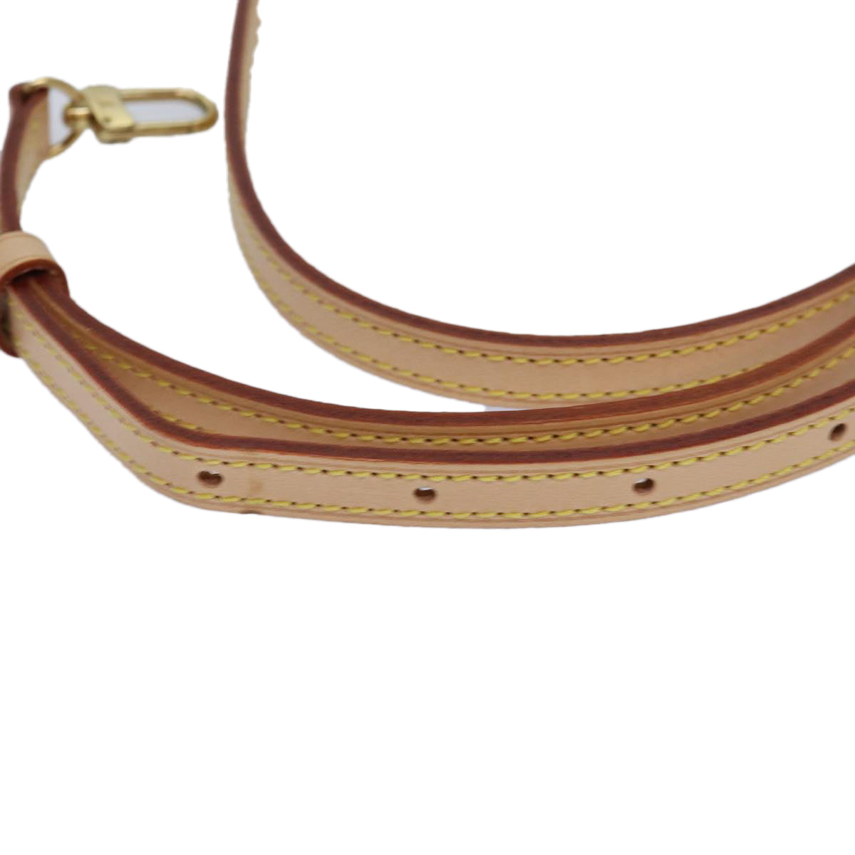 LOUIS VUITTON Adjustable Shoulder Strap Leather 36.6""-43.7"" Beige 81036
