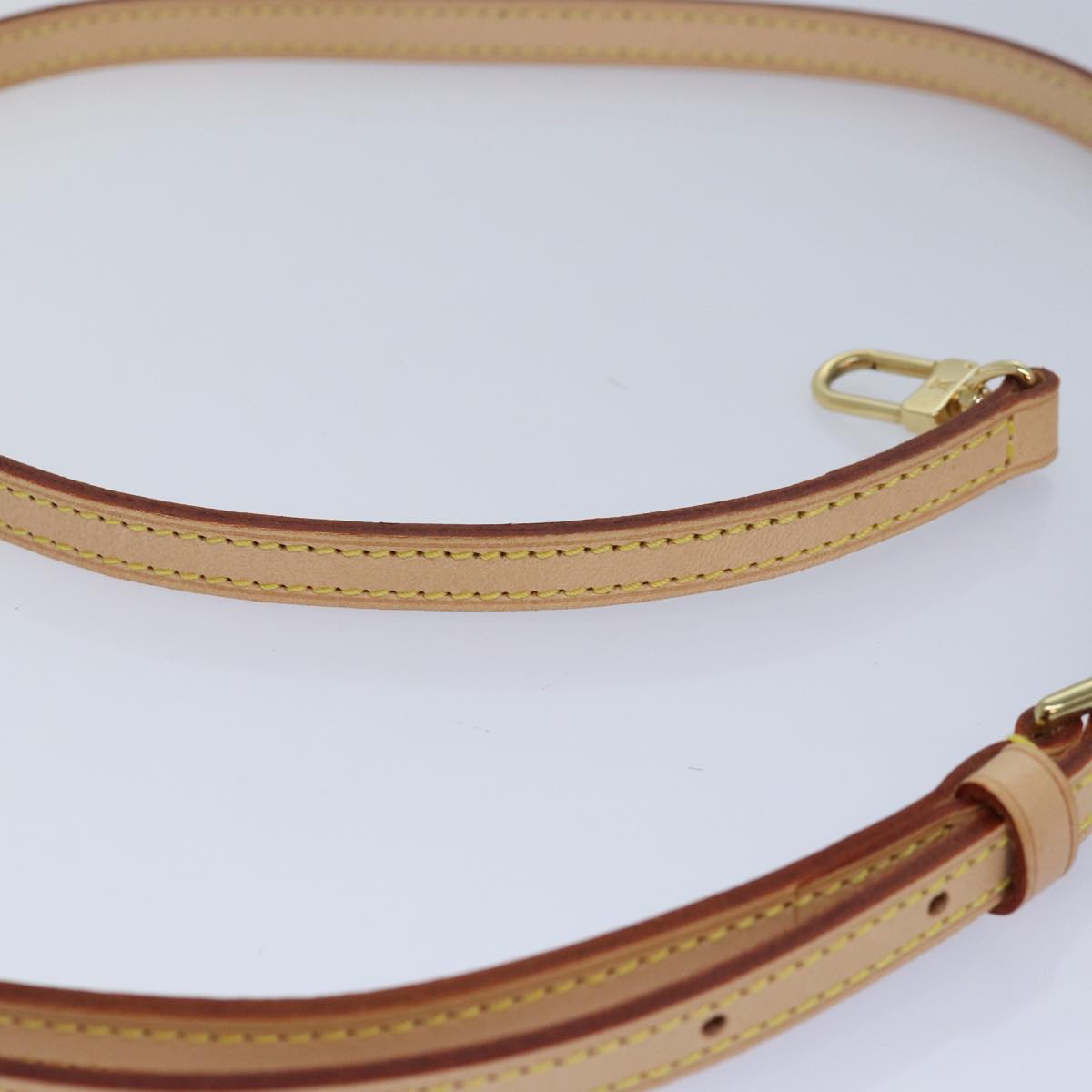 LOUIS VUITTON Adjustable Shoulder Strap Leather 36.6""-43.7"" Beige 81036