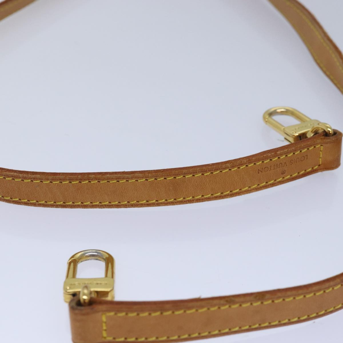 LOUIS VUITTON Shoulder Strap Leather 35.4"" Beige LV 81038