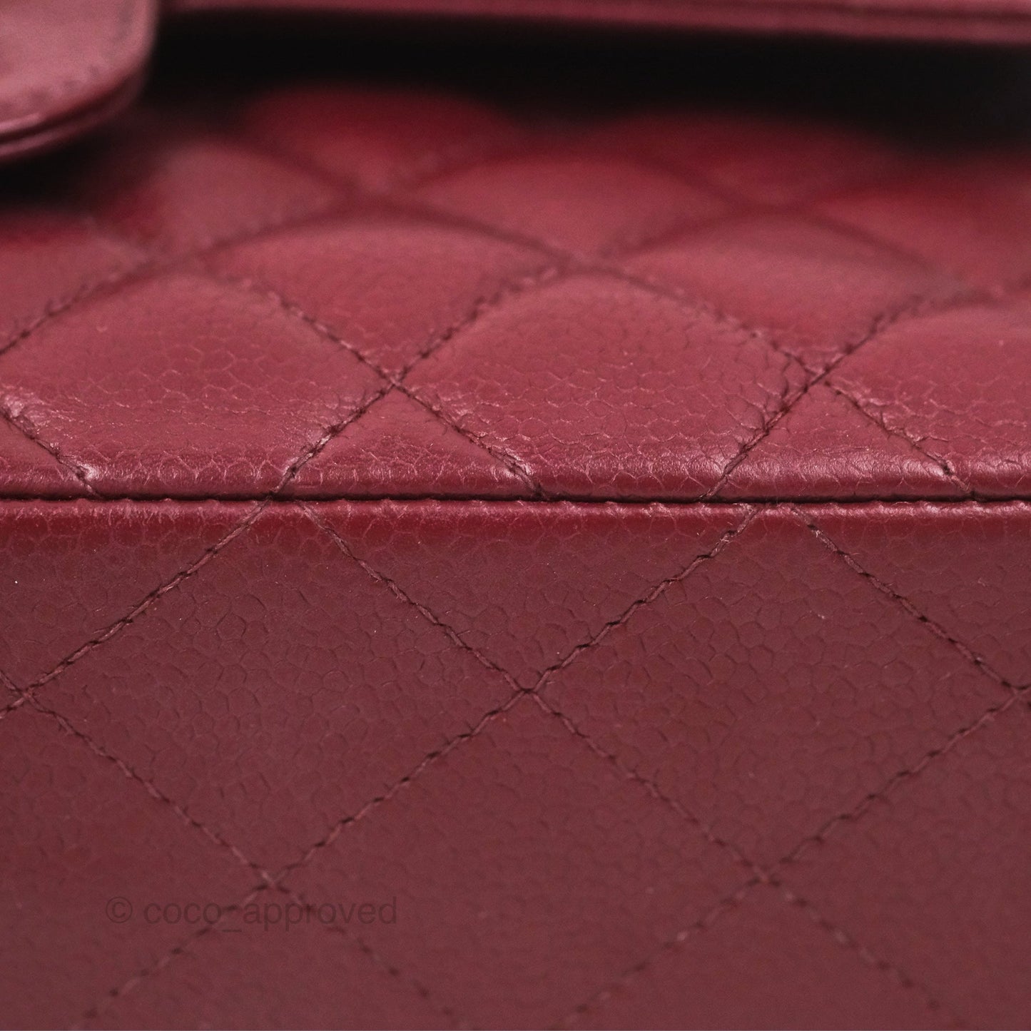Chanel Vintage Classic Small S/M Flap Burgundy Caviar 24K Gold Hardware