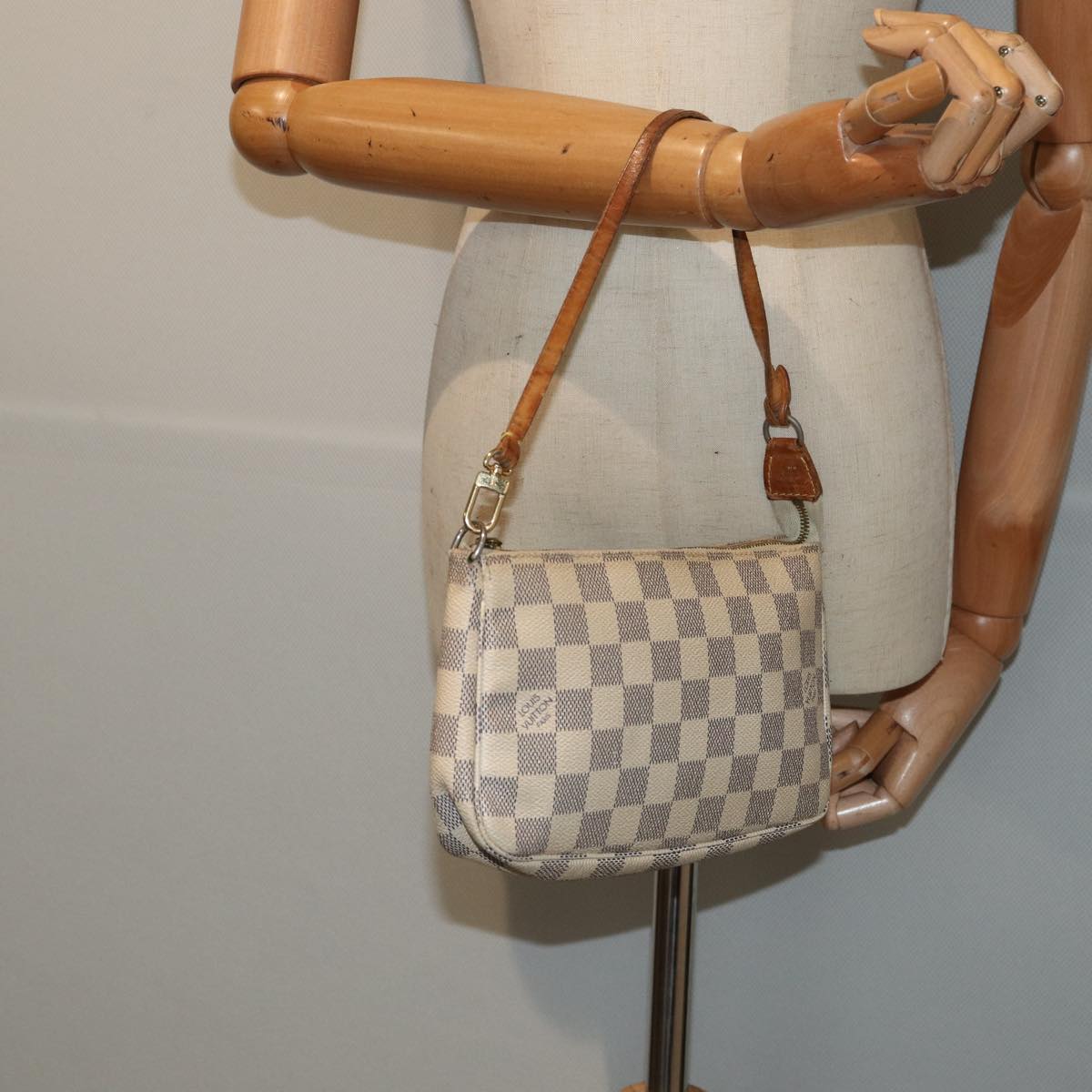 LOUIS VUITTON Damier Azur Pochette Accessoires Pouch N51986 LV 81074