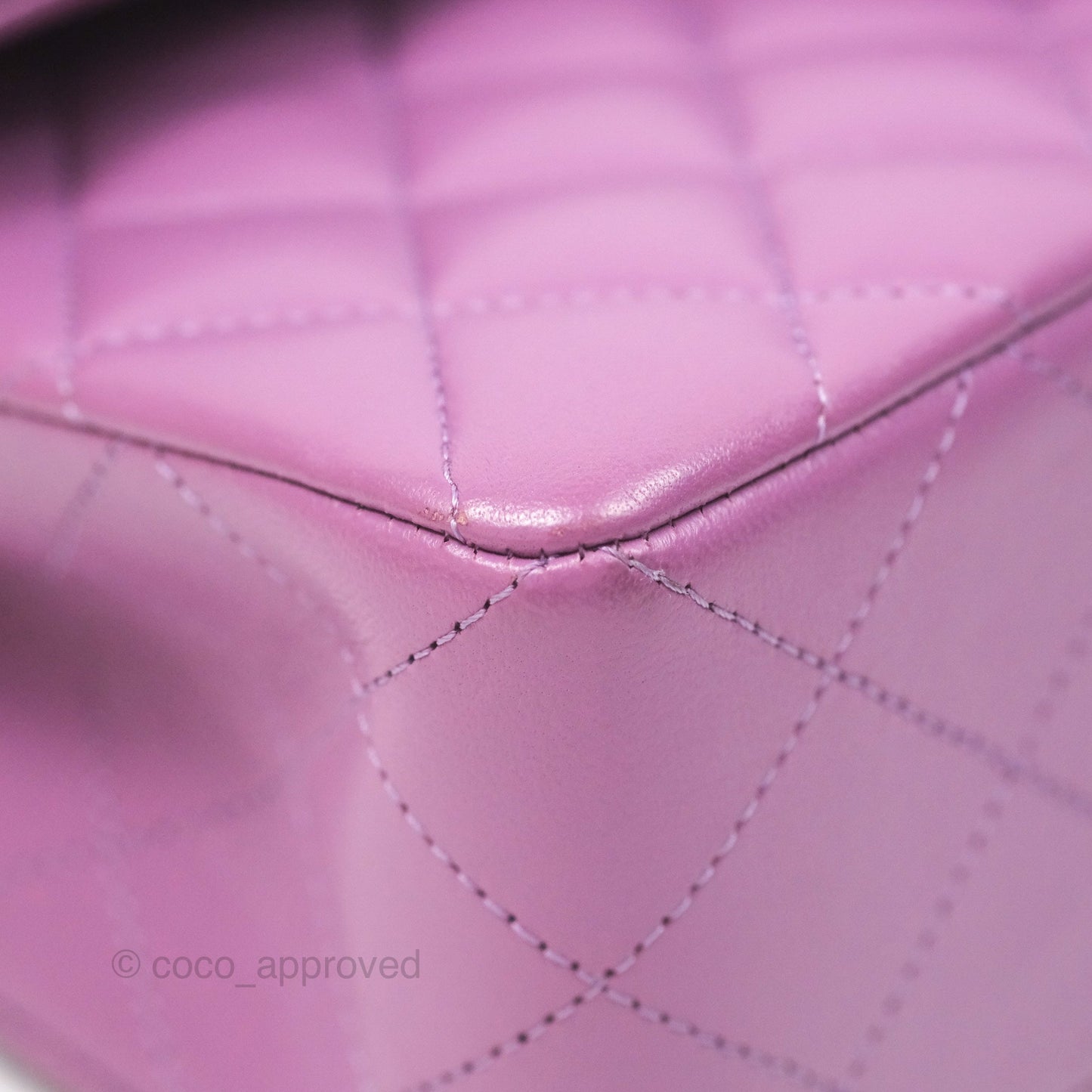 Chanel Small Classic Flap Quilted Purple Lambskin Silver Hardware