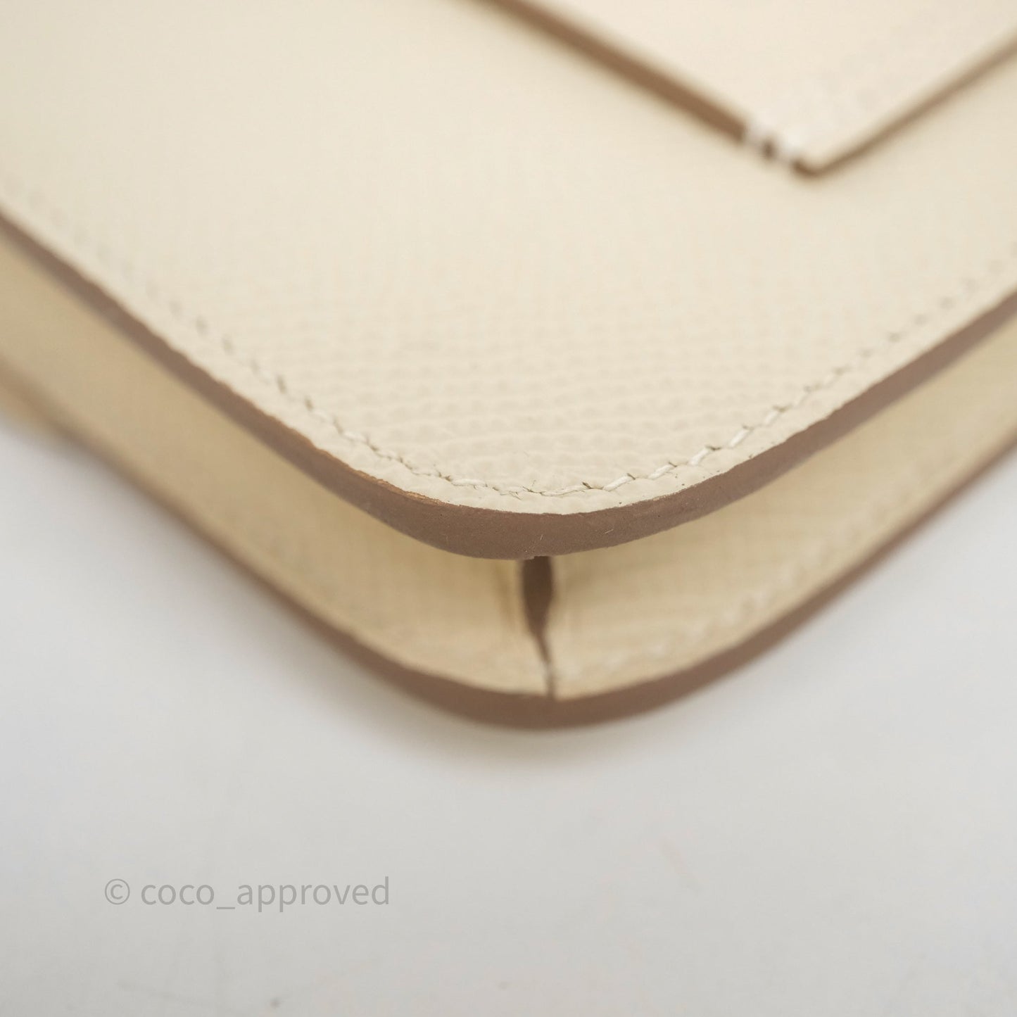 Hermès Constance Slim Wallet Craie 10 Epsom Rose Gold Hardware