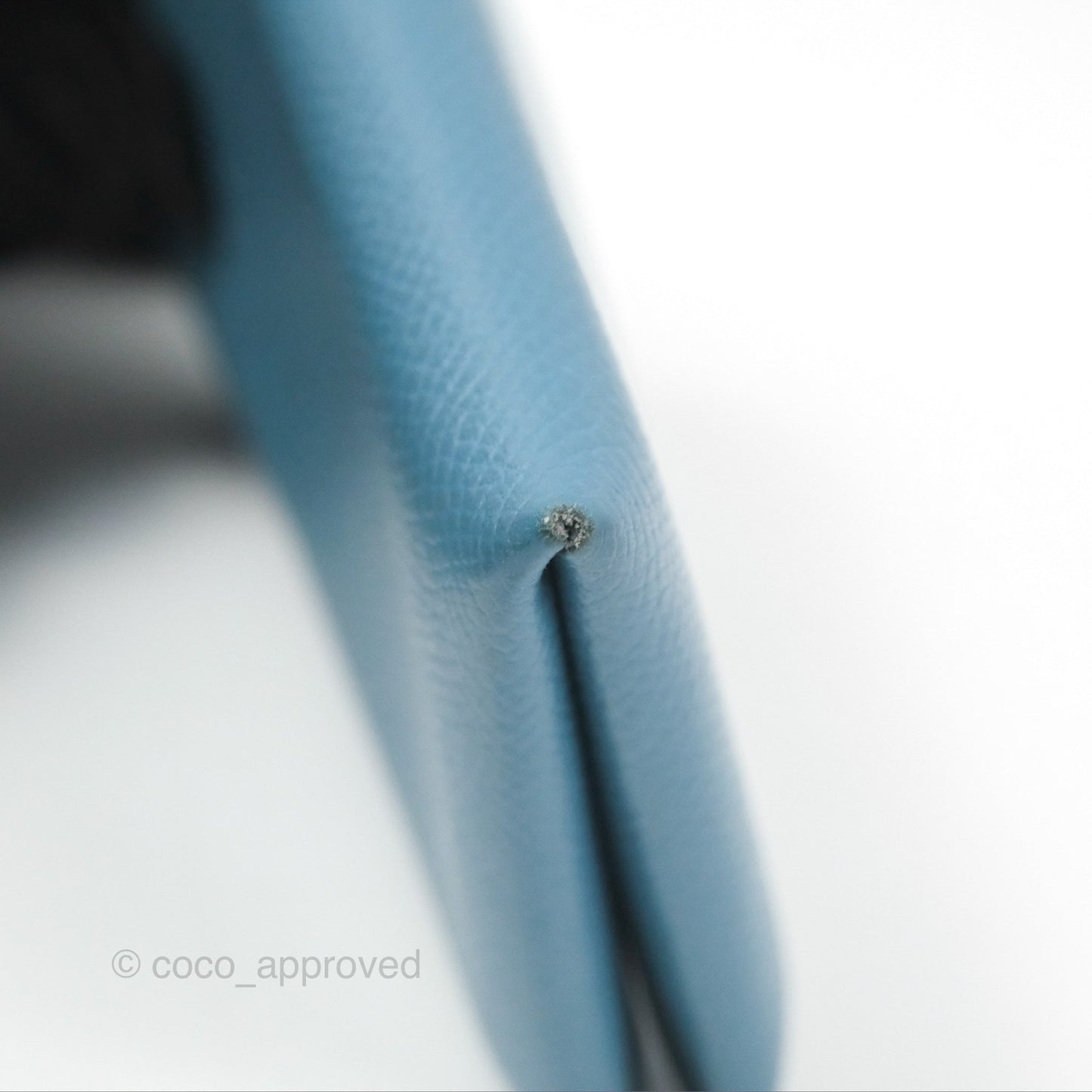 Hermès Calvi Card Holder Blue Epsom