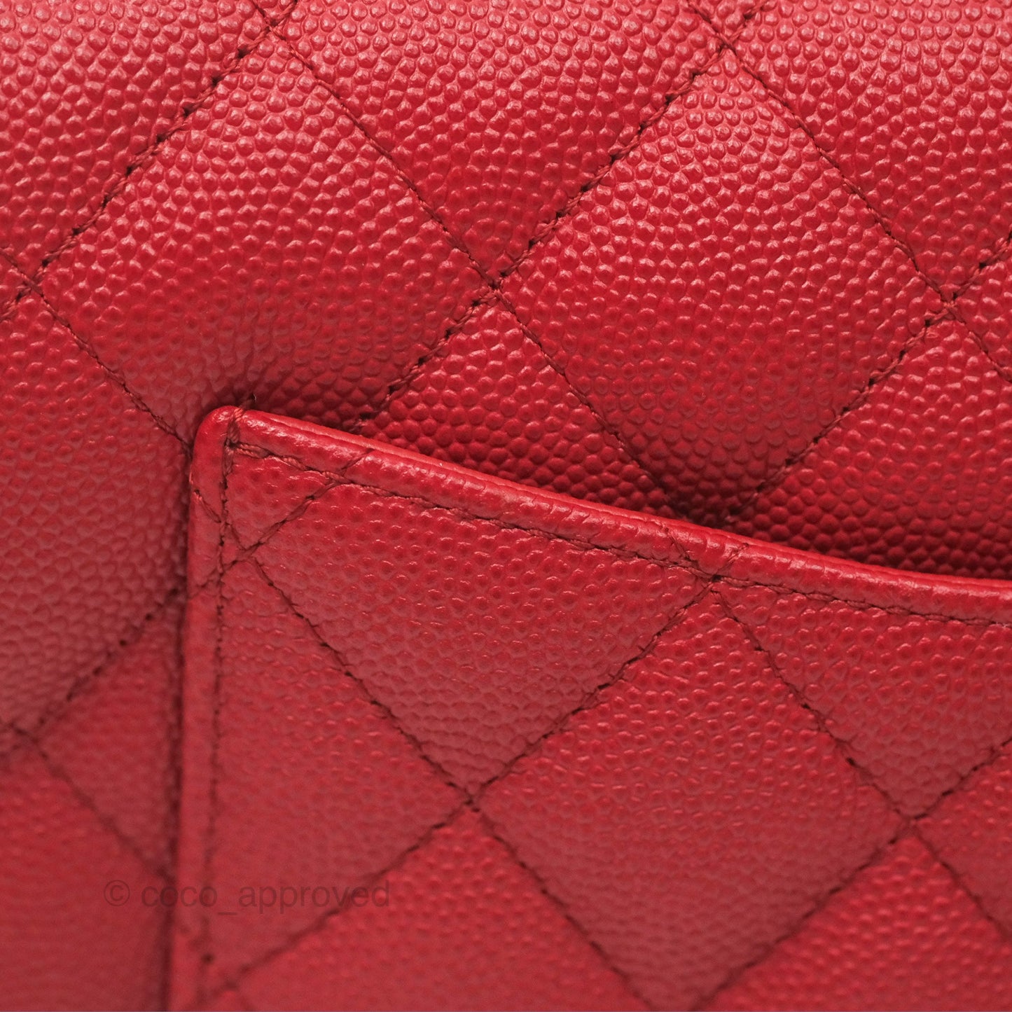 Chanel Quilted Mini Rectangular Red Caviar Silver Hardware