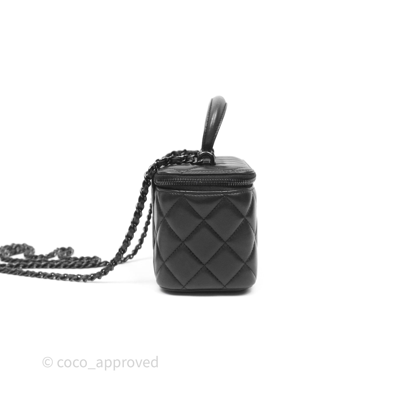 Chanel Vanity Rectangular Top Handle So Black Lambskin