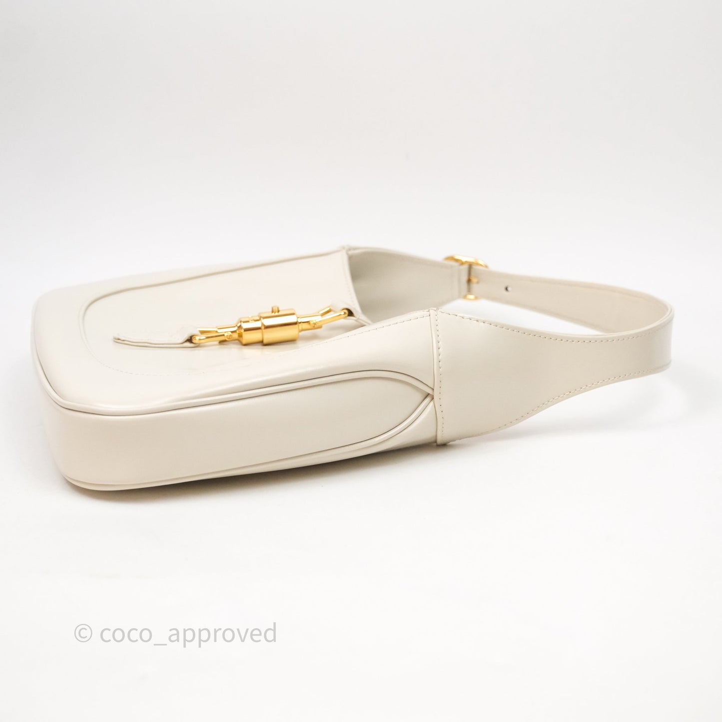 Gucci Jackie 1961 White Small Shoulder Bag Gold Hardware