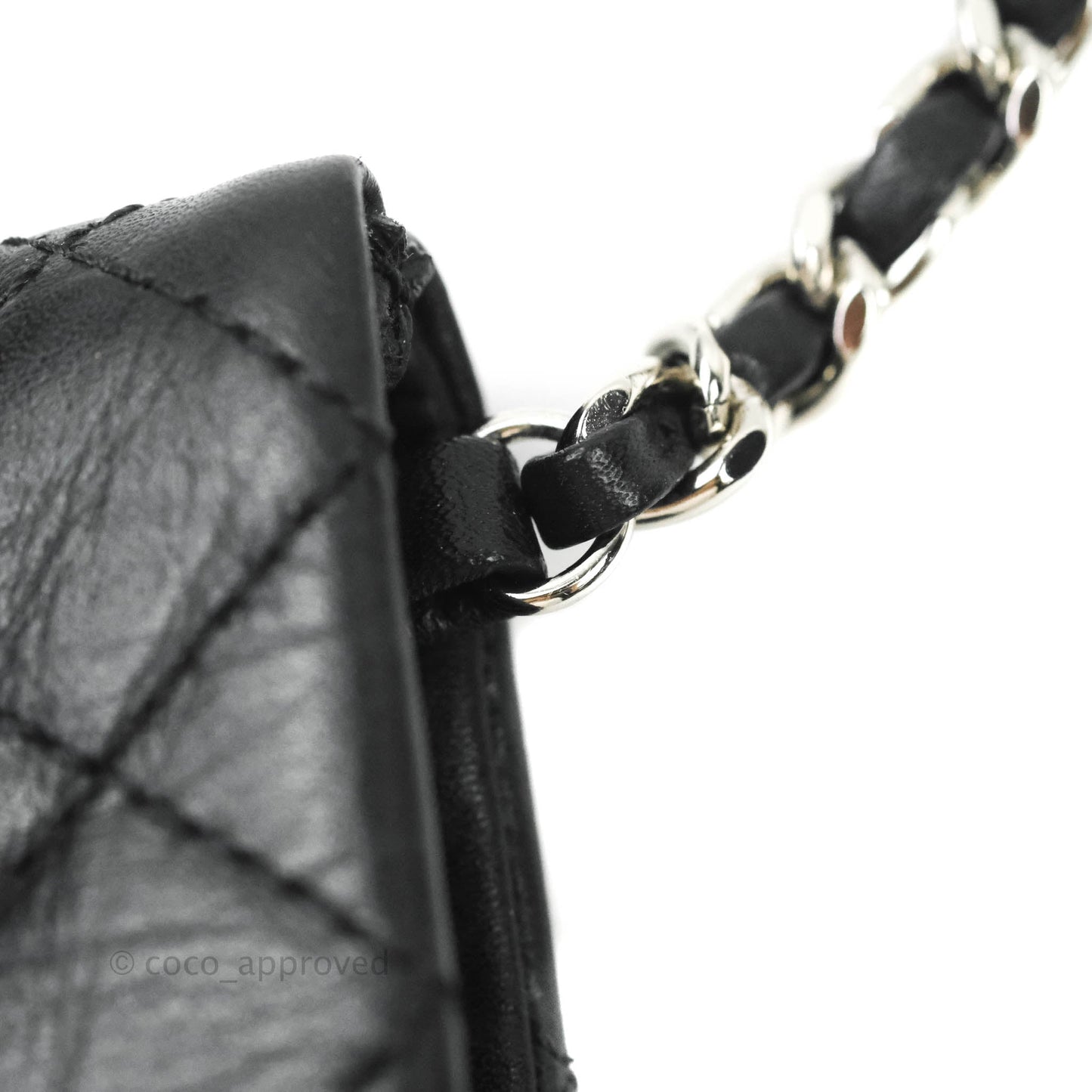 Chanel Quilted Black Crossbody Bag Silver Hardware
