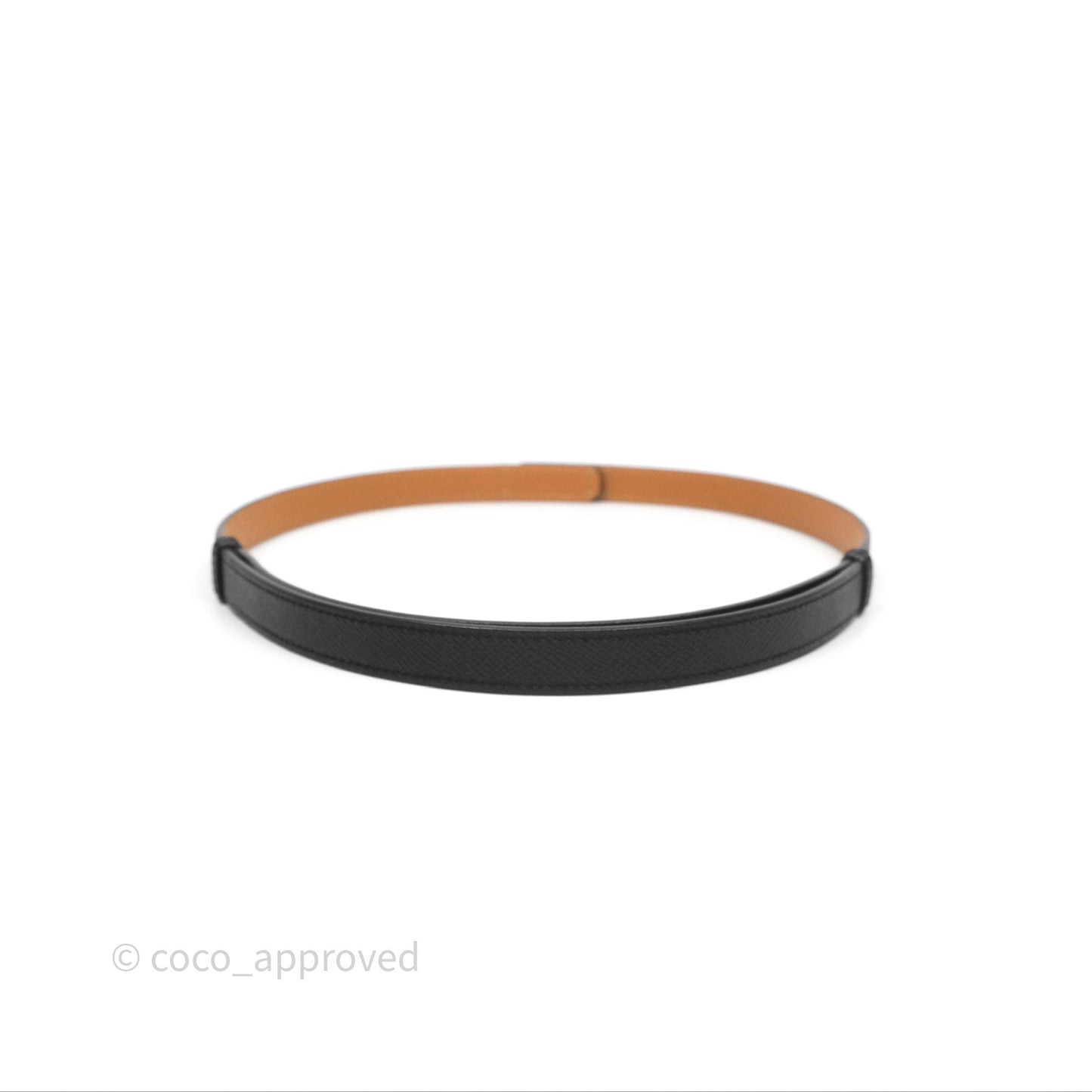 Hermès Kelly Belt Black Noir 89 Epsom Gold Hardware