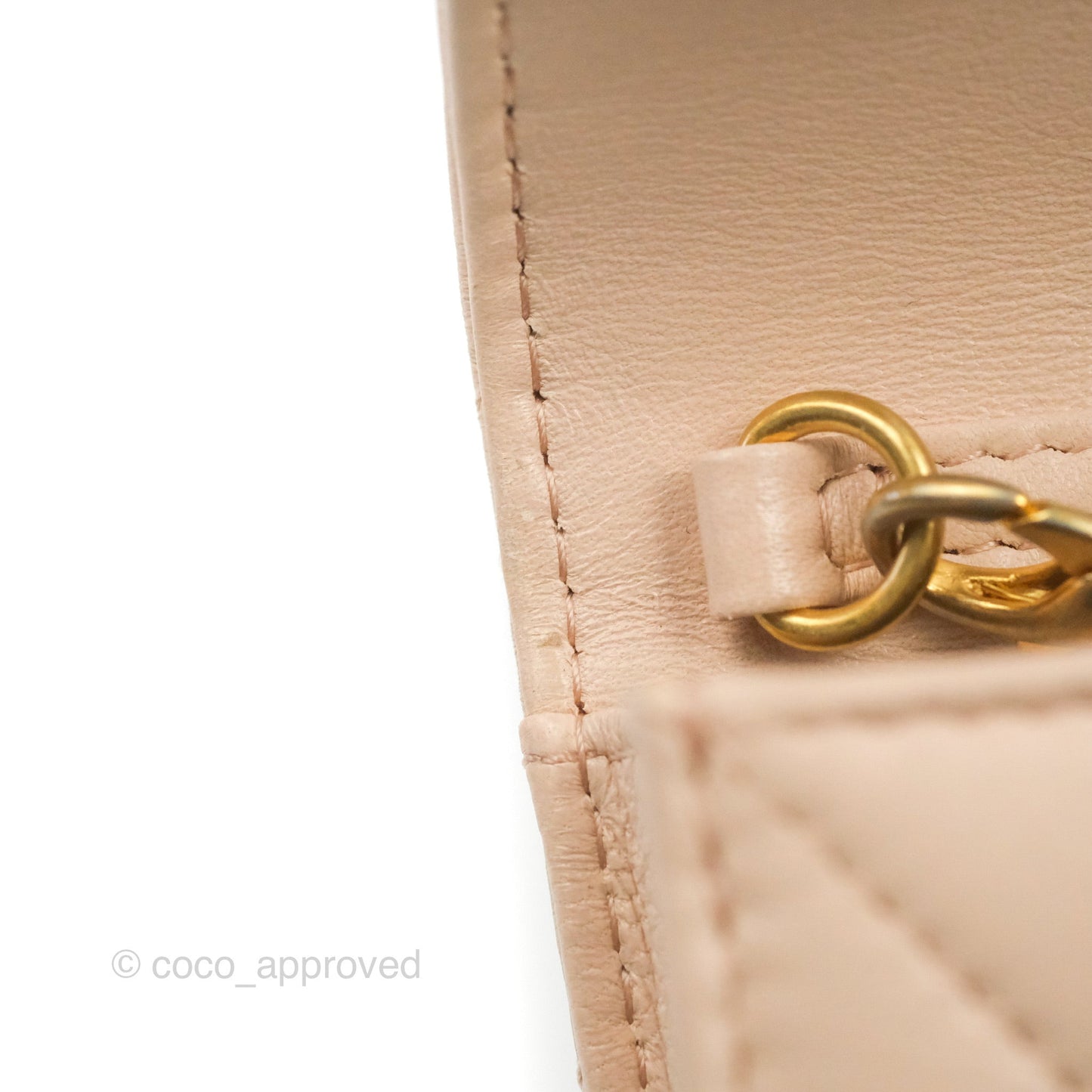 Chanel Mini Pearl Crush Clutch With Chain Belt Rose Clair Pink Lambskin Aged Gold Hardware