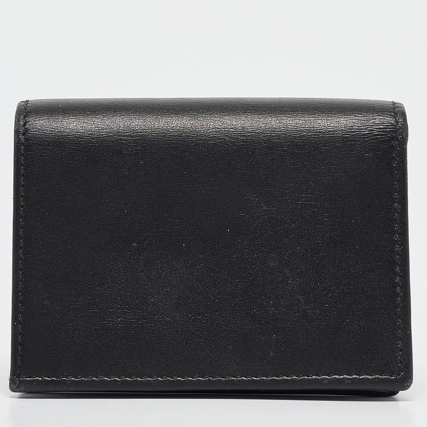Luxury Gucci Trending 2025 Black Leather Limited Edition Horsebit 1955 Compact Wallet..