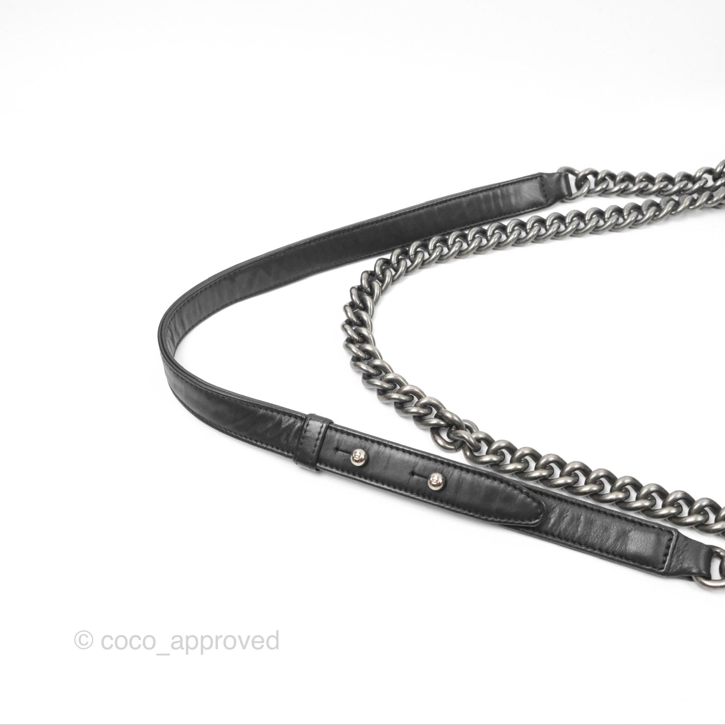 Chanel Quilted Medium Boy Black Calfskin Ruthenium Hardware