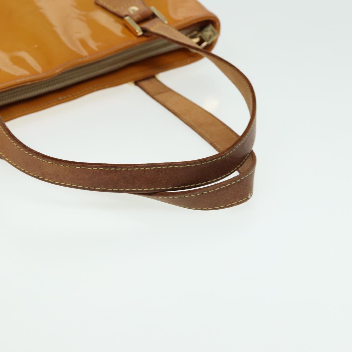 LOUIS VUITTON Monogram Vernis Houston Hand Bag Beige M91004 LV 81273