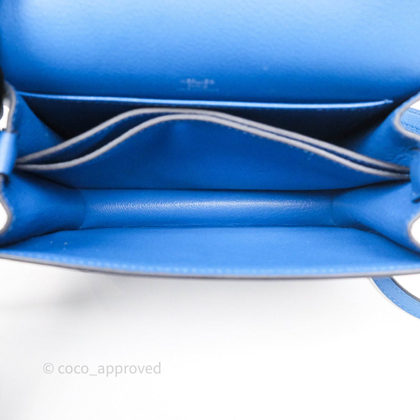 Hermès Roulis Mini 18 Blue Zellige I7 Evercolor Palladium Hardware