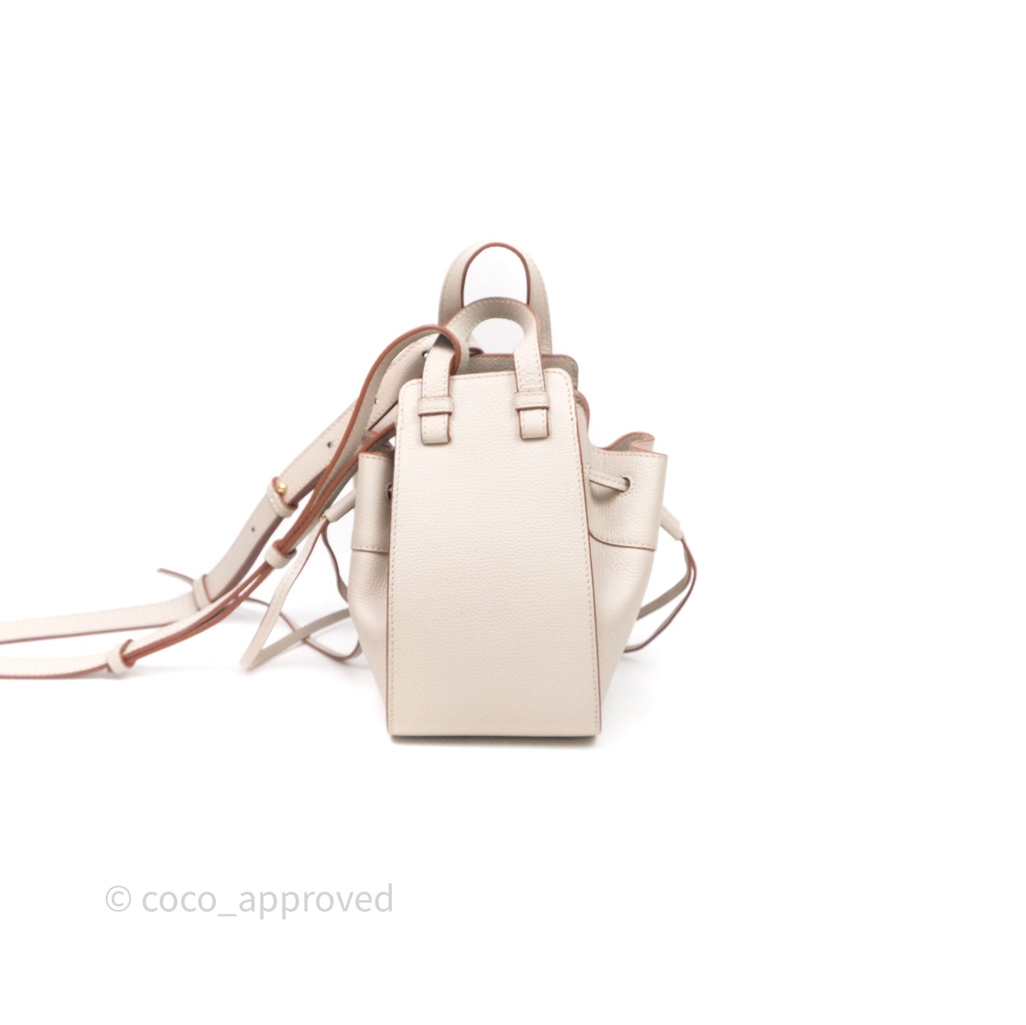 Loewe Mini Hammock Drawstring Light Ghost Calfskin