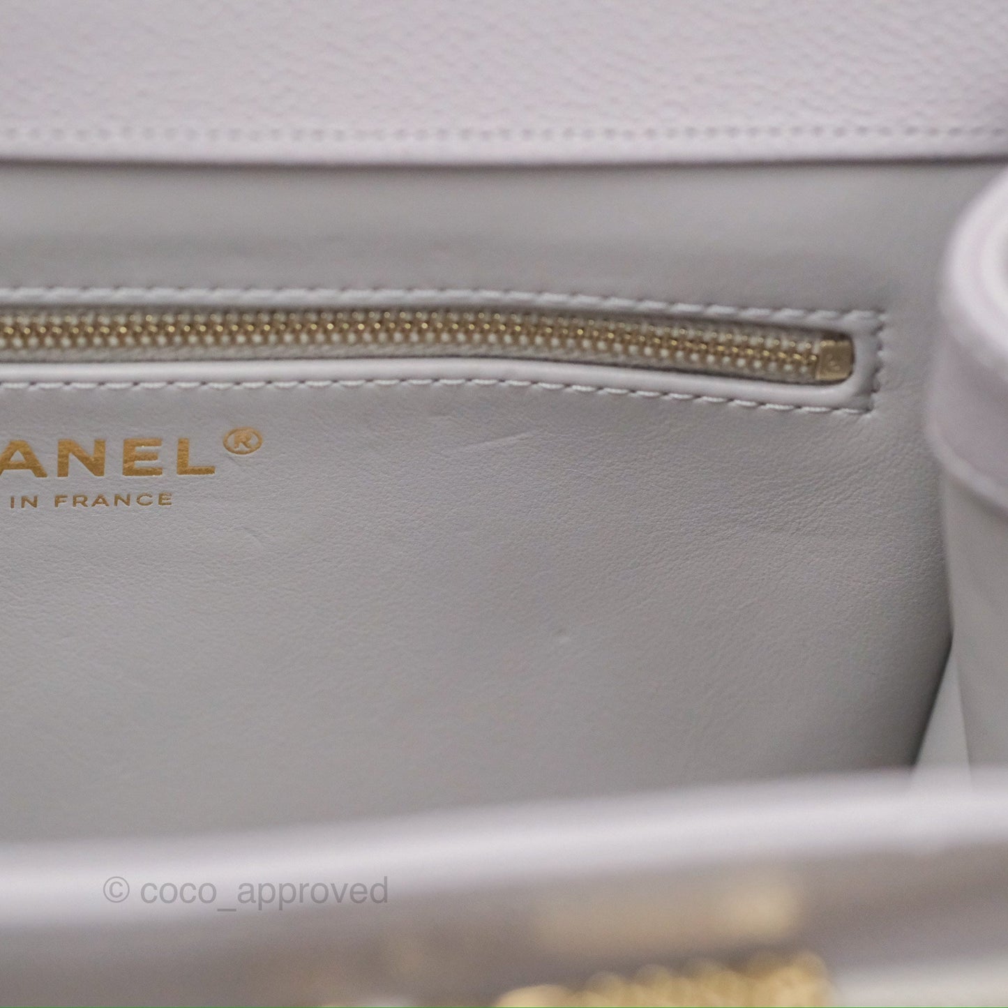 Chanel Quilted Medium Business Affinity Flap Grey Caviar Light Gold Hardware