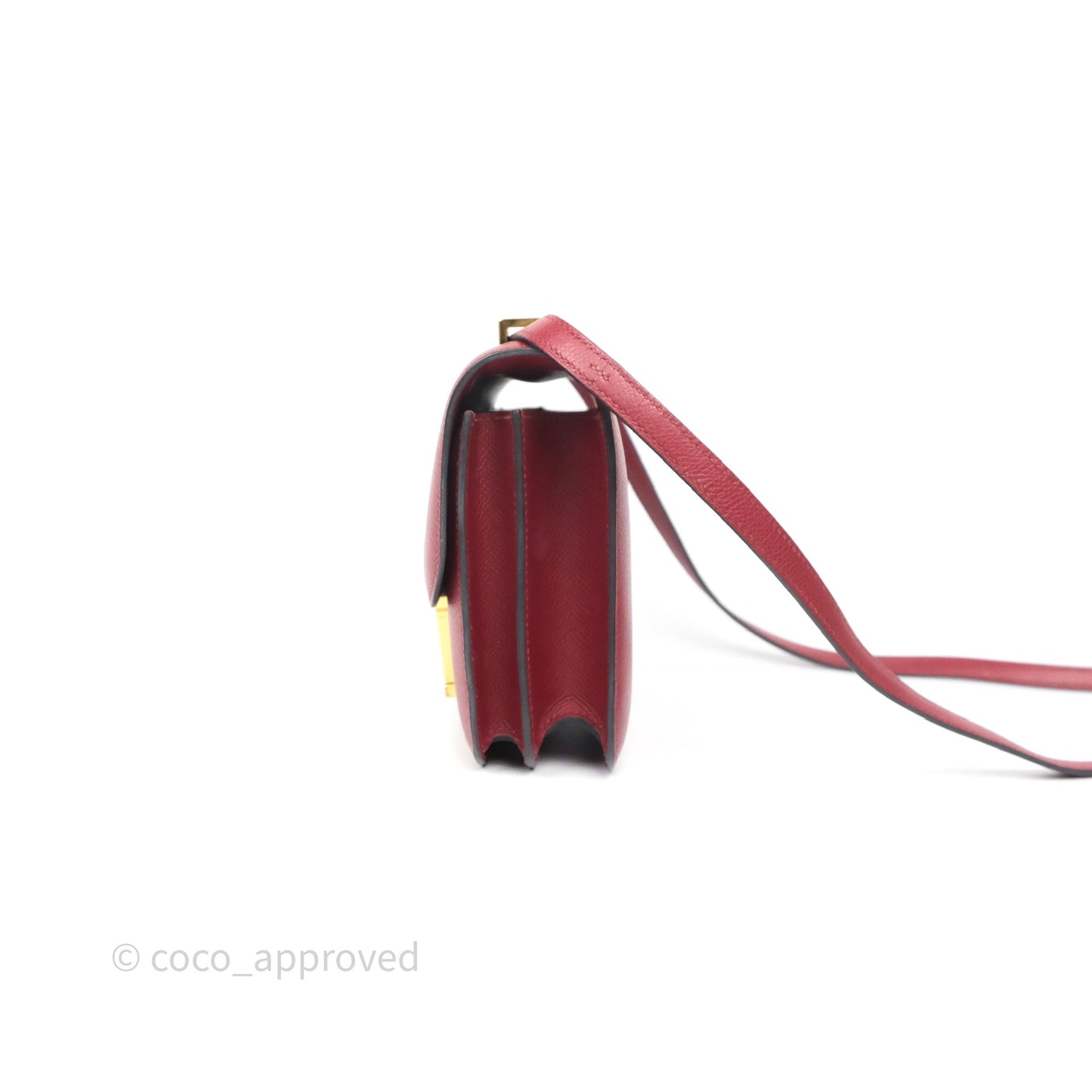Hermès Constance Mini 18cm Rouge Grenat K1 Epsom Gold Hardware