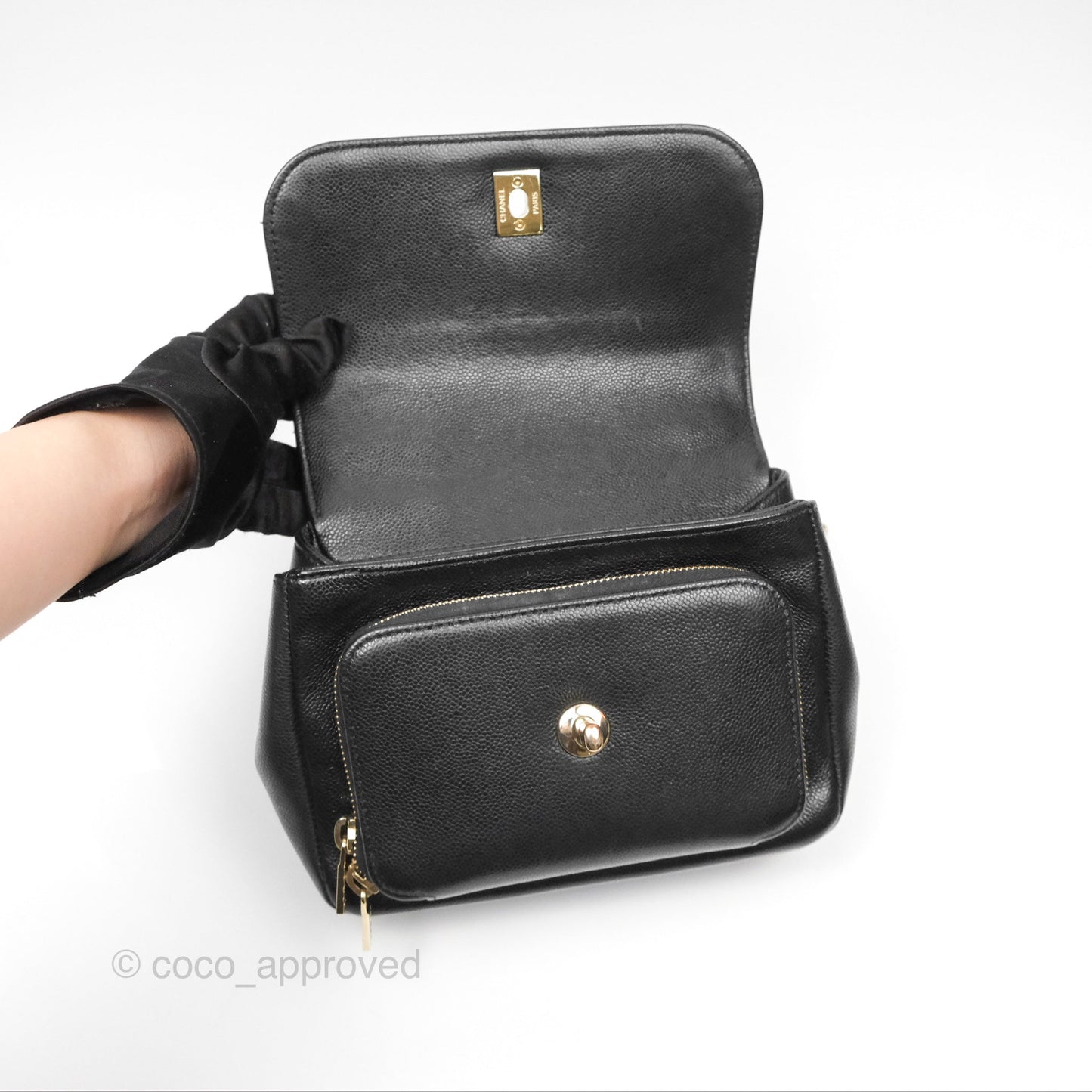 Chanel Quilted Small Business Affinity Flap Black Caviar Gold Hardware