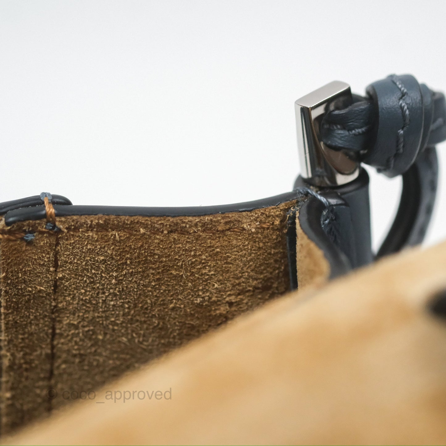 Loewe Mini Gate Dual bag Onyx Blue Soft Calfskin Jacquard Strap