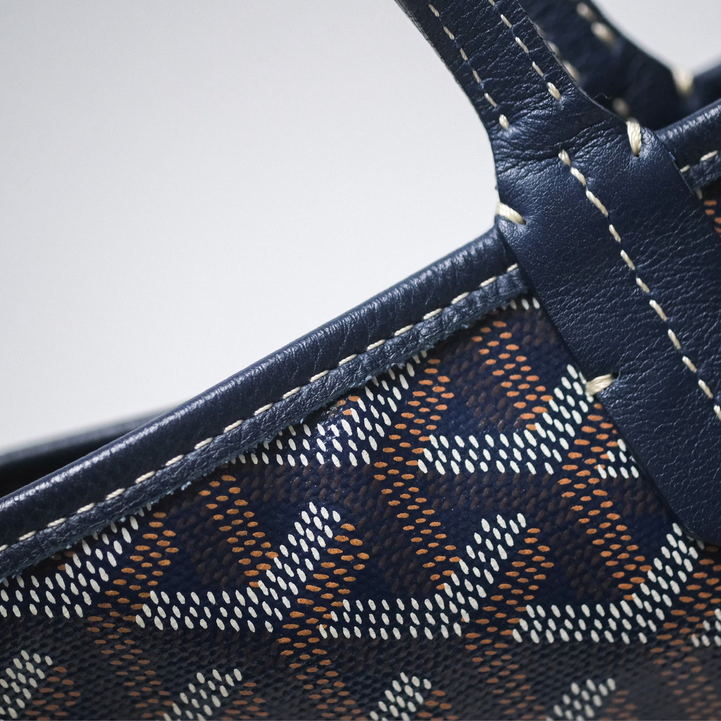 Goyard Anjou Mini Bag Goyardine Canvas Navy