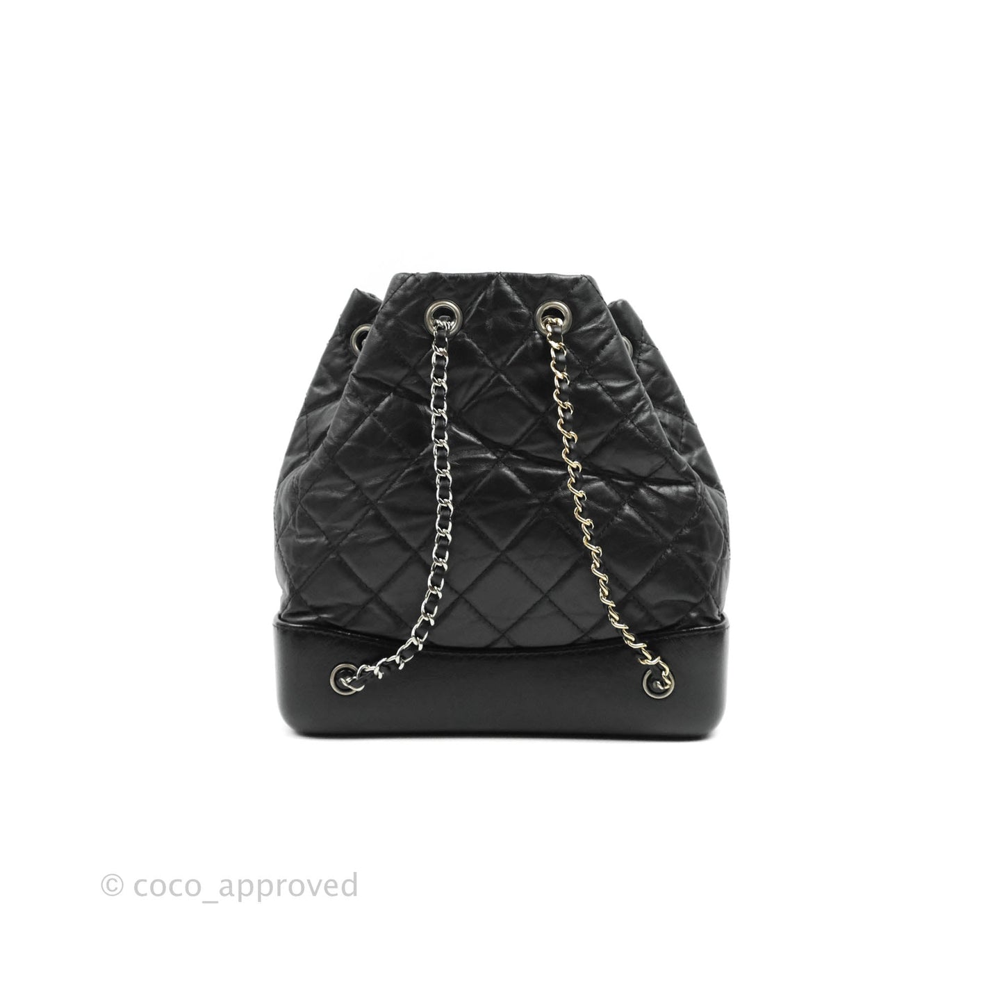 Chanel Small Gabrielle Backpack Black Aged Calfskin