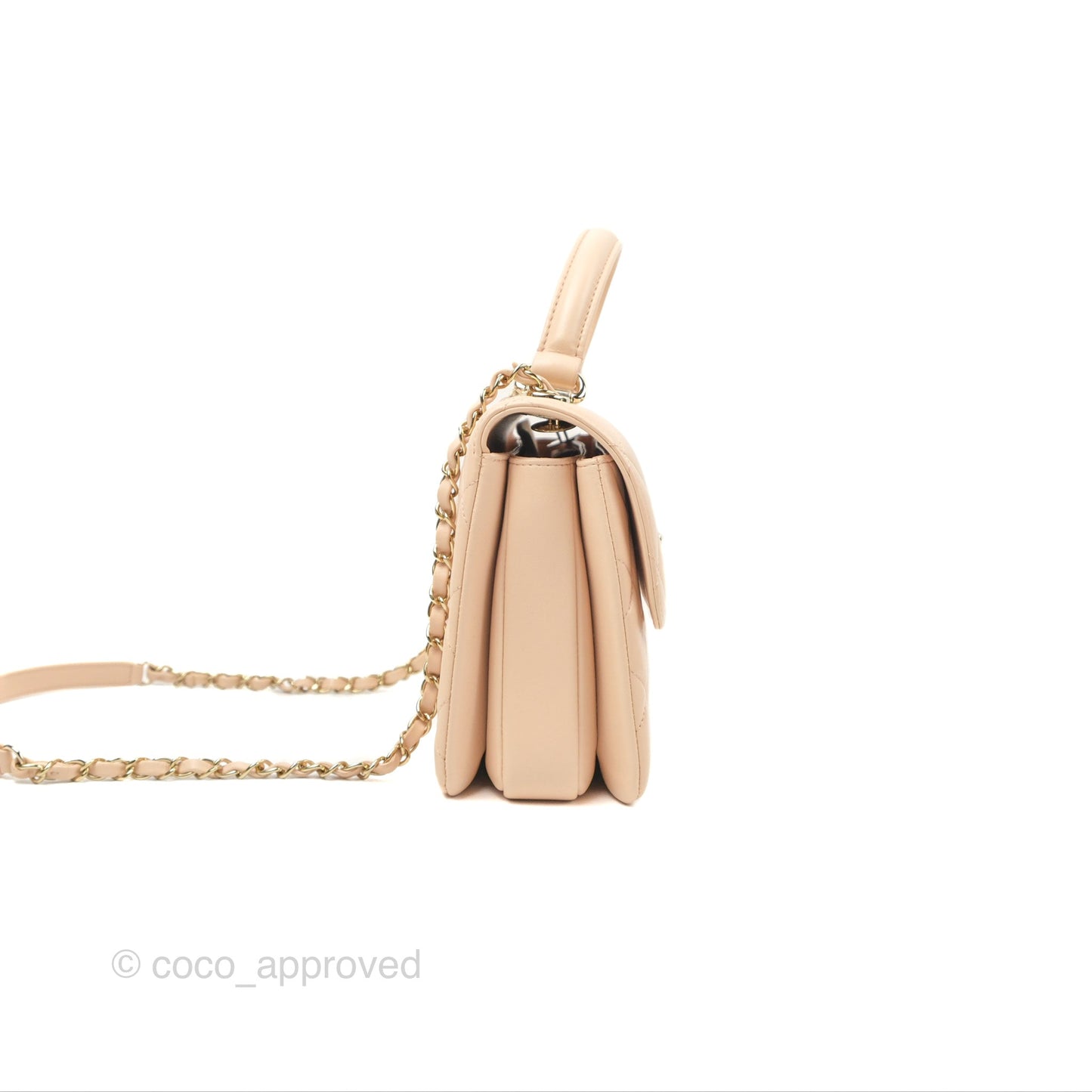 Chanel Small Trendy CC Light Beige Pink Lambskin Gold Hardware