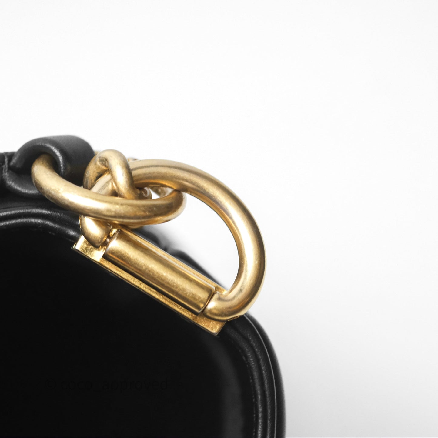 Chanel Quilted Boy Bucket Bag Black Lambskin Aged Gold Hardware