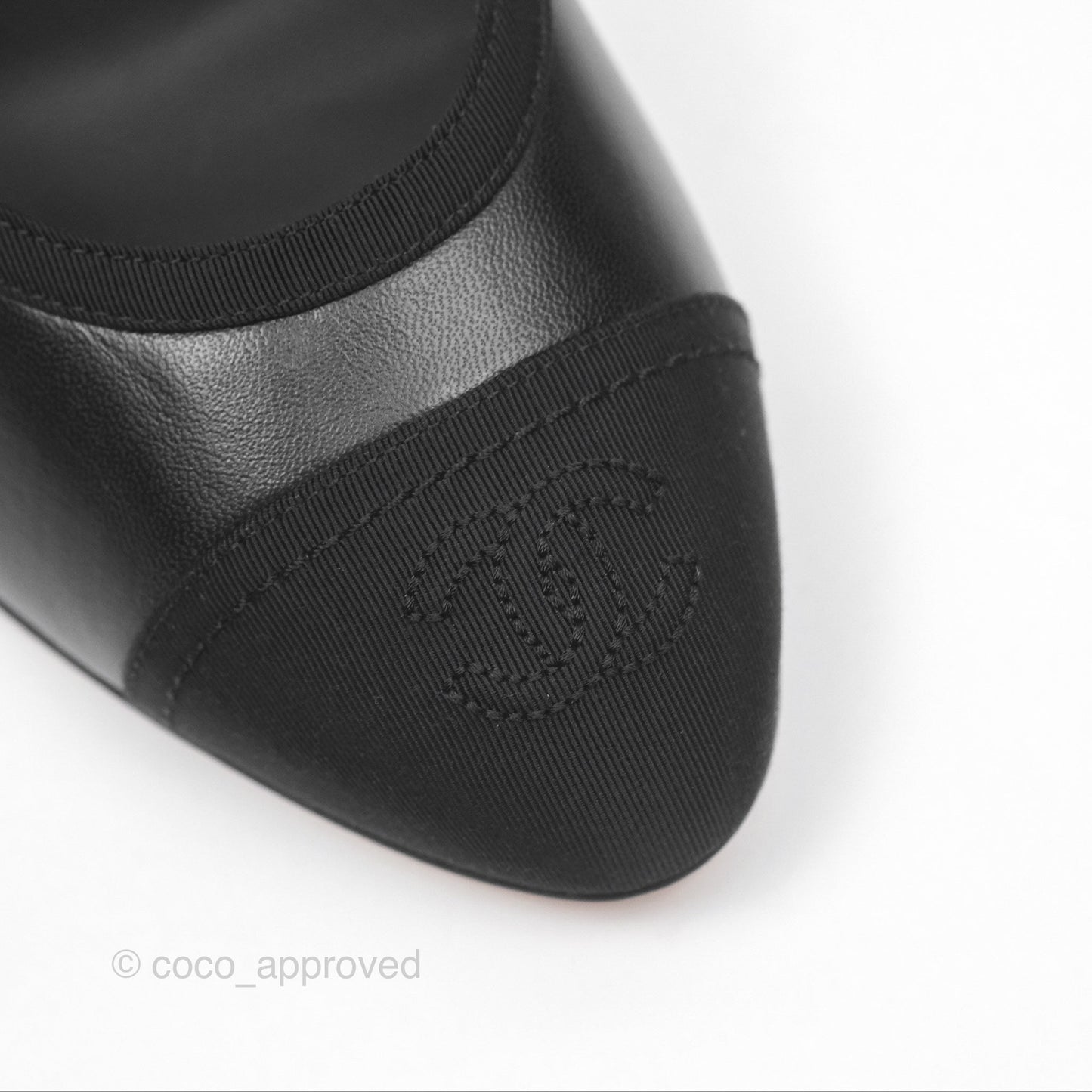 Chanel Classic Heels CC Black Lambskin Size 39.5