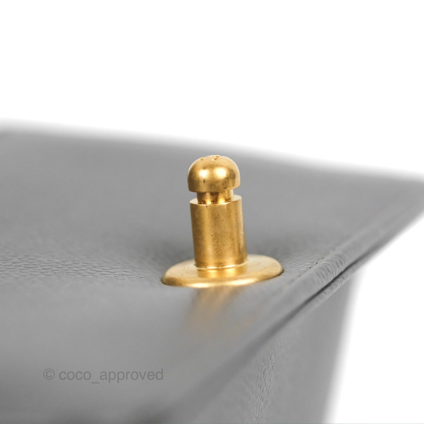 Chanel Mini Boy Dark Grey Caviar Aged Gold Hardware