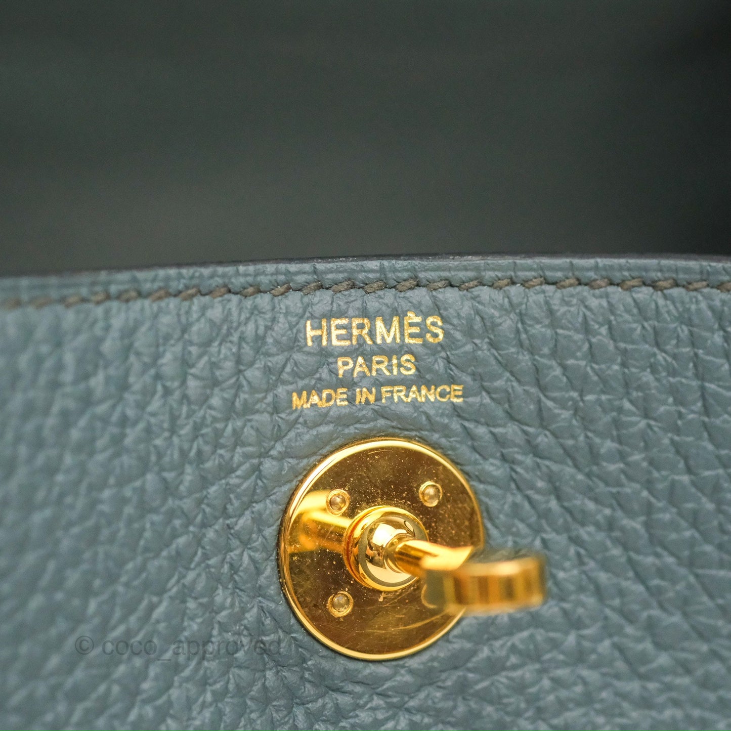 Hermès Mini Lindy 20 Bleu Orage Clemence Gold Hardware