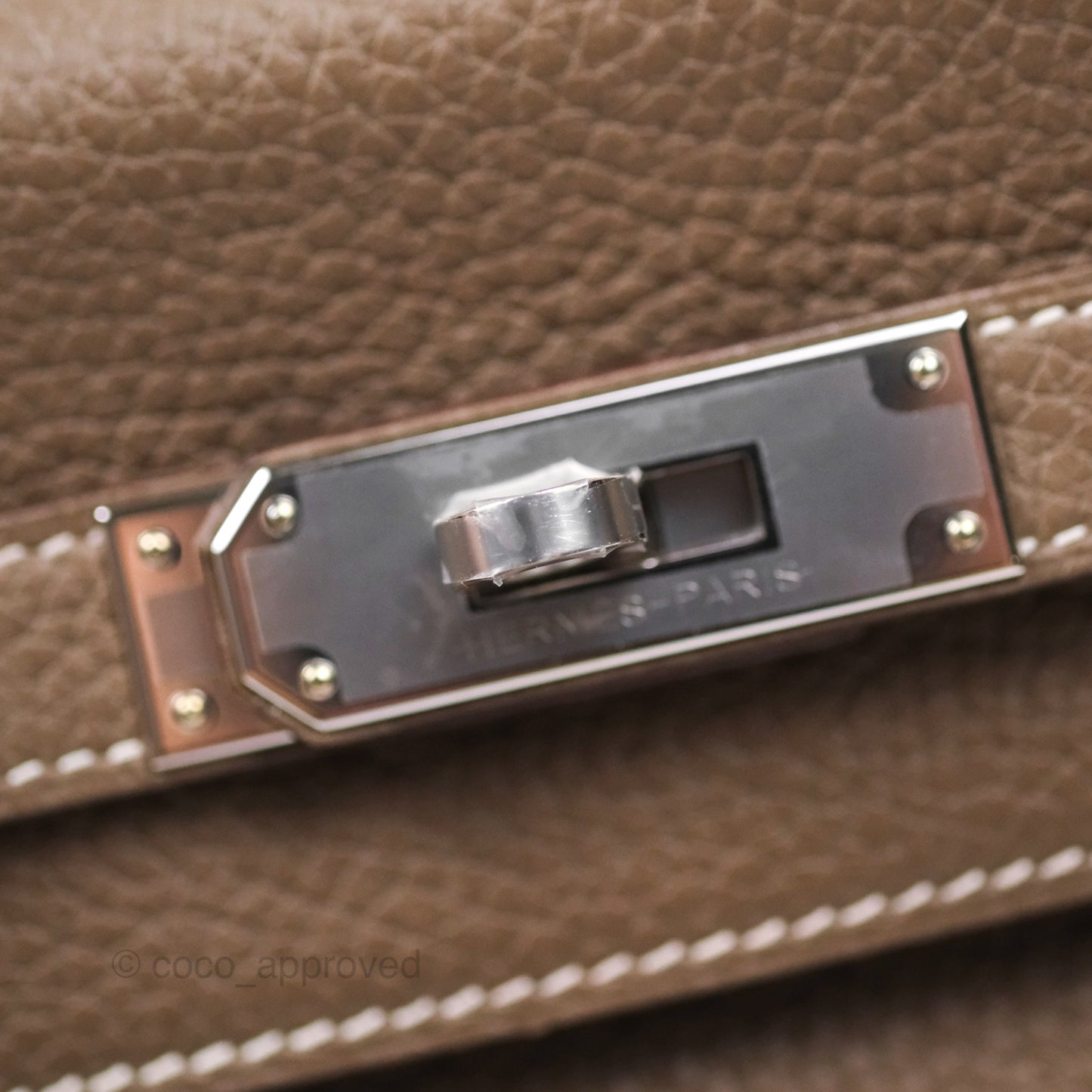 Hermès Kelly 28 Retourne Etoupe 18 Clemence Palladium Hardware