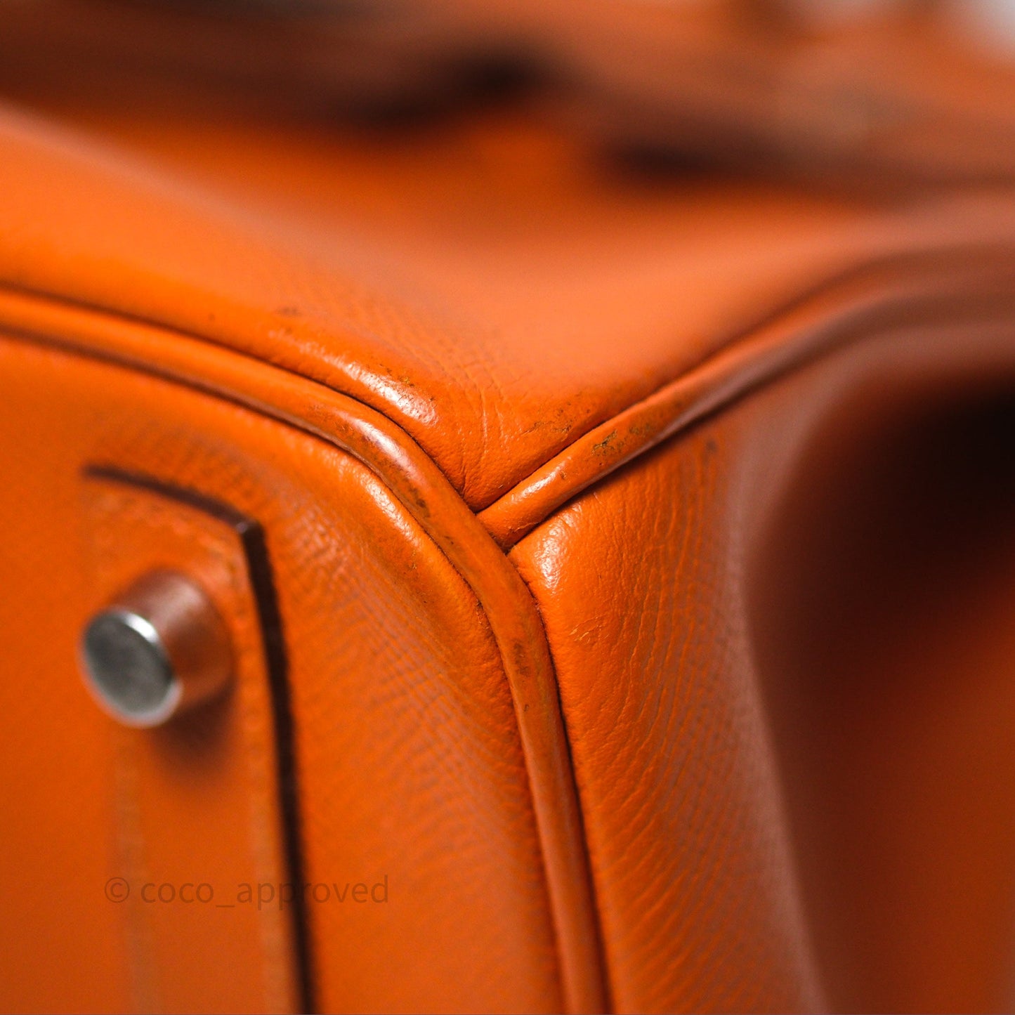 Hermès Birkin 30 Retourne Orange Epsom Palladium Hardware