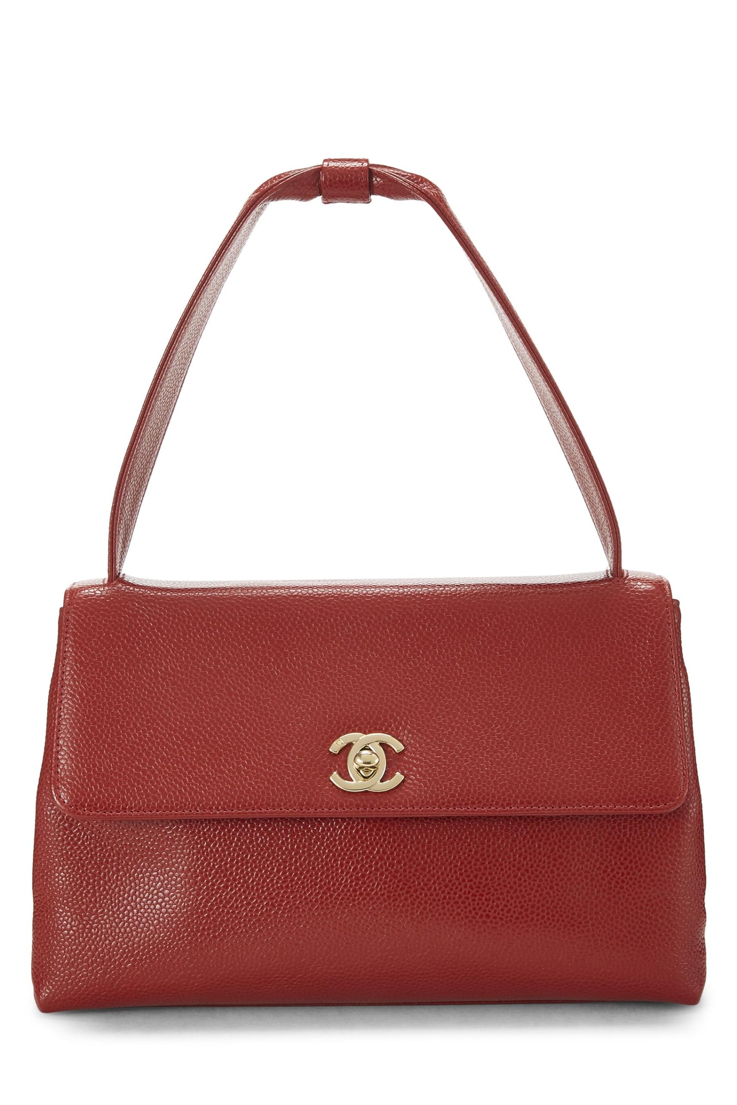 Chanel,  Red Caviar Handbag Small, Red