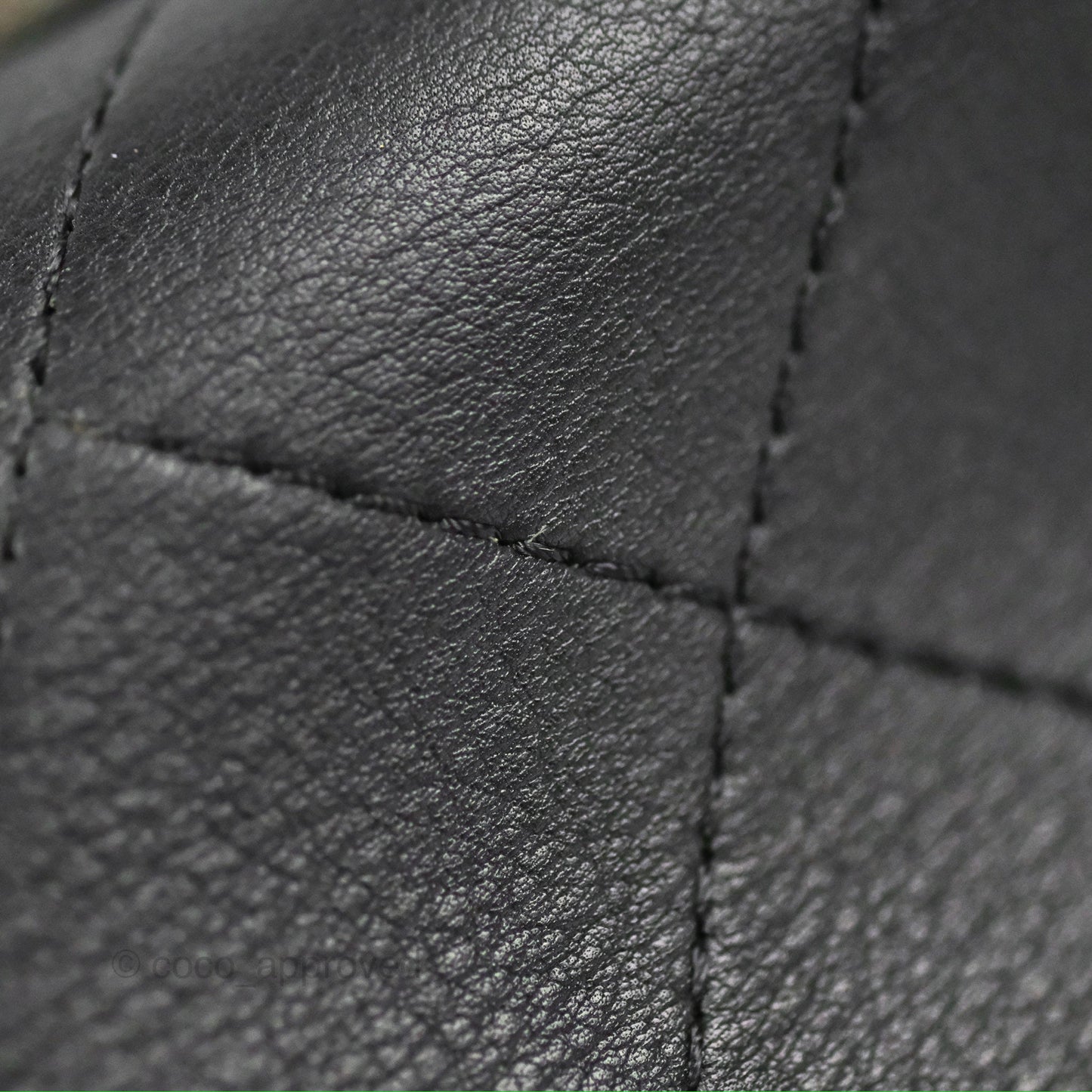 Chanel Flat Quilted Boston Bag Black Calfskin Silver Hardware