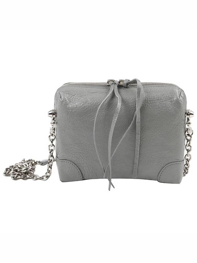 Luxury Balenciaga Classic Reporter Chain Cross Bag Grey