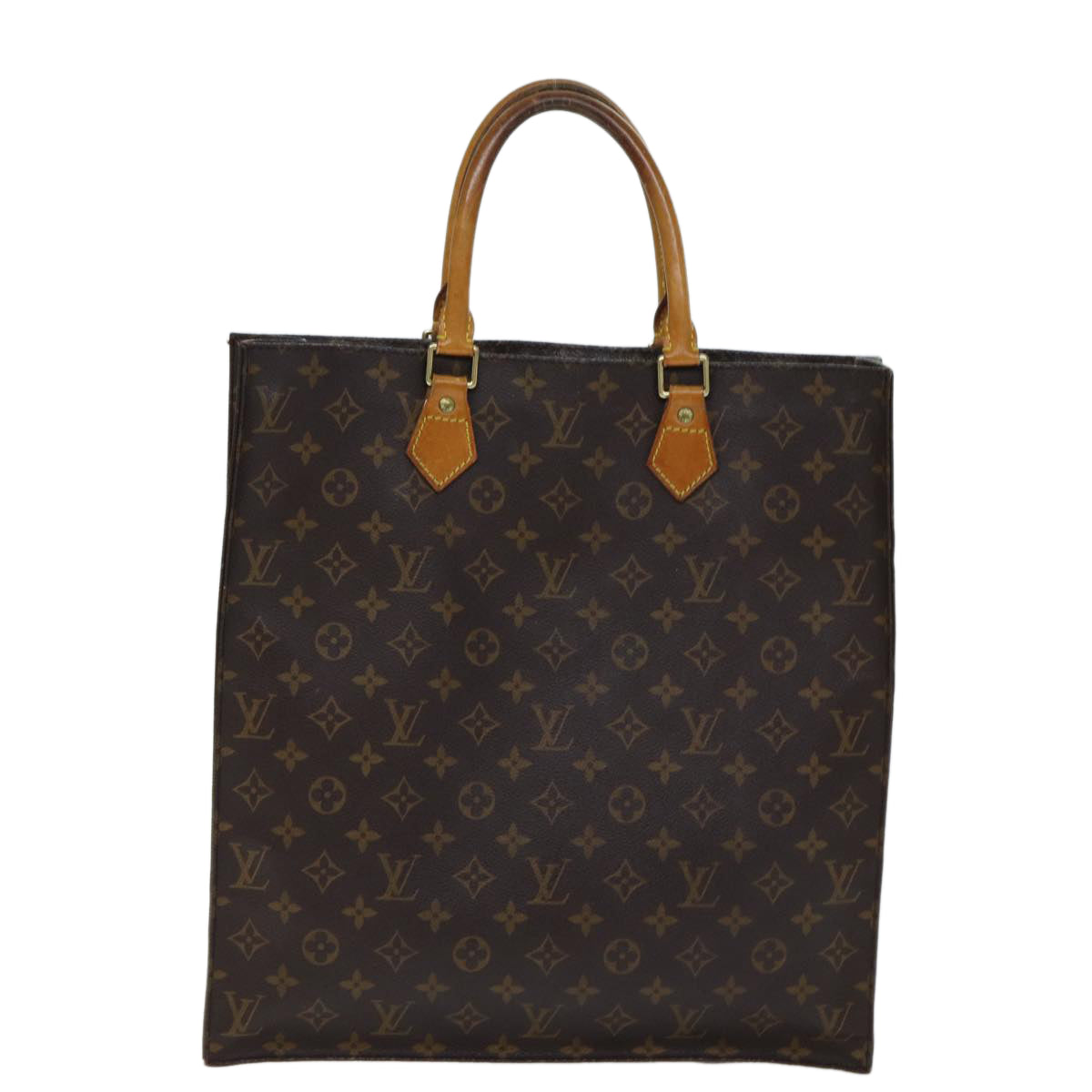 LOUIS VUITTON Monogram Sac Plat Hand Bag M51140 LV 81546