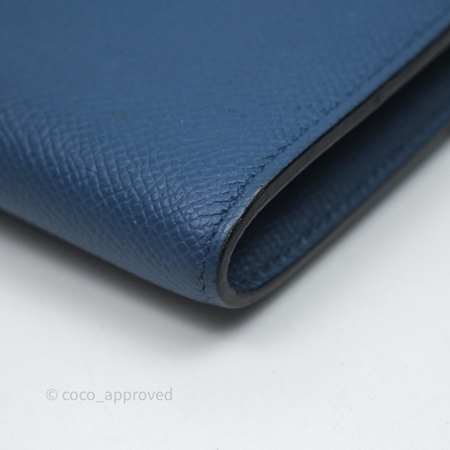 Hermès Constance Short Wallet Bleu Agate R2 Epsom Gold Hardware