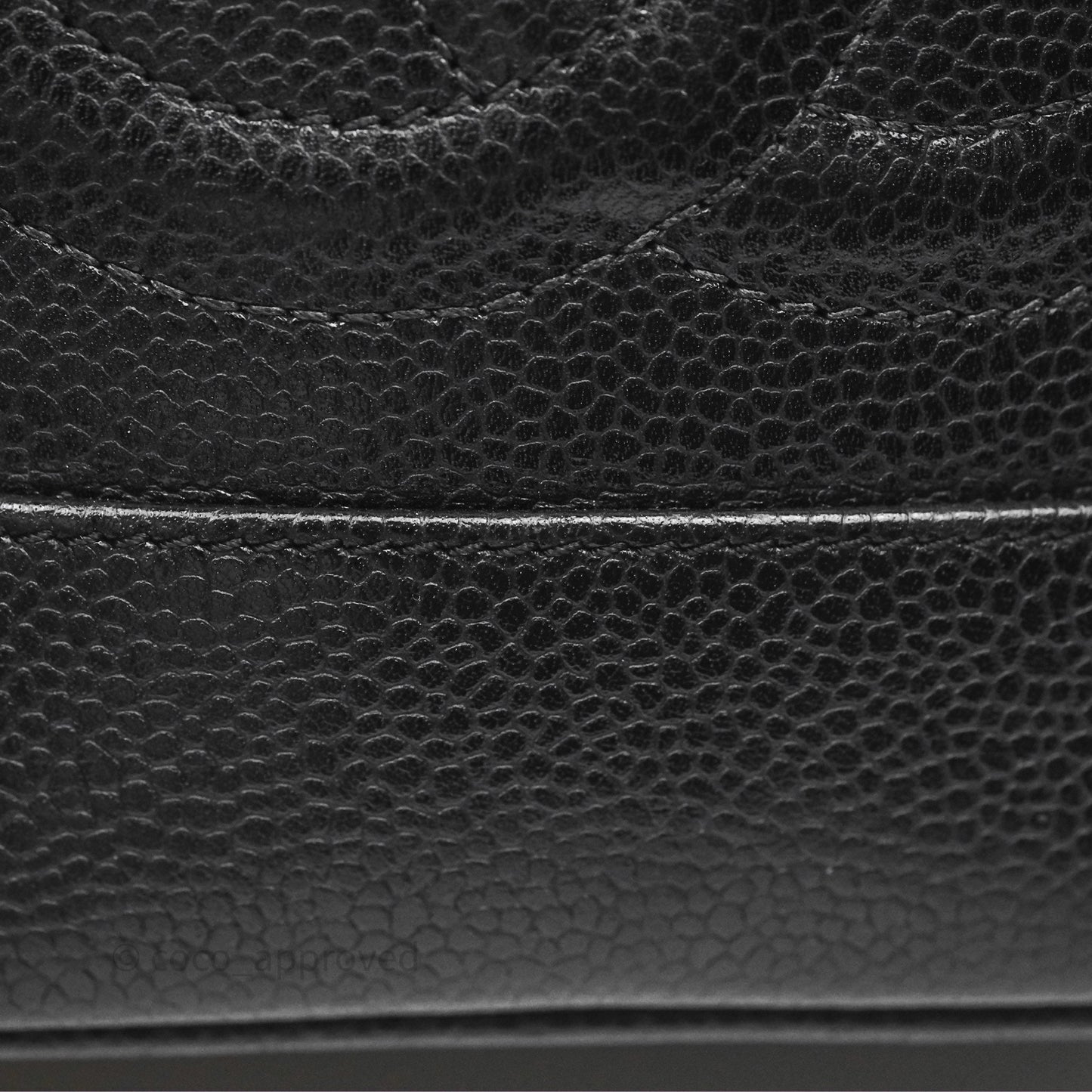 Chanel Vintage Vanity Case Black Caviar Gold Hardware
