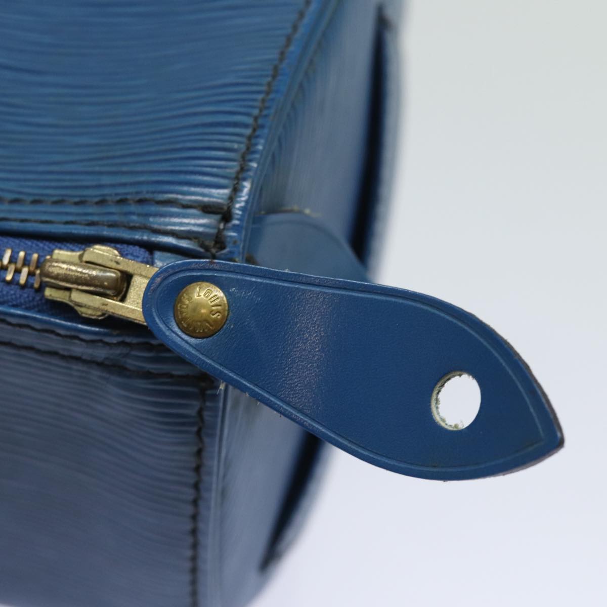 LOUIS VUITTON Epi Speedy 25 Hand Bag Toledo Blue M43015 LV 81576