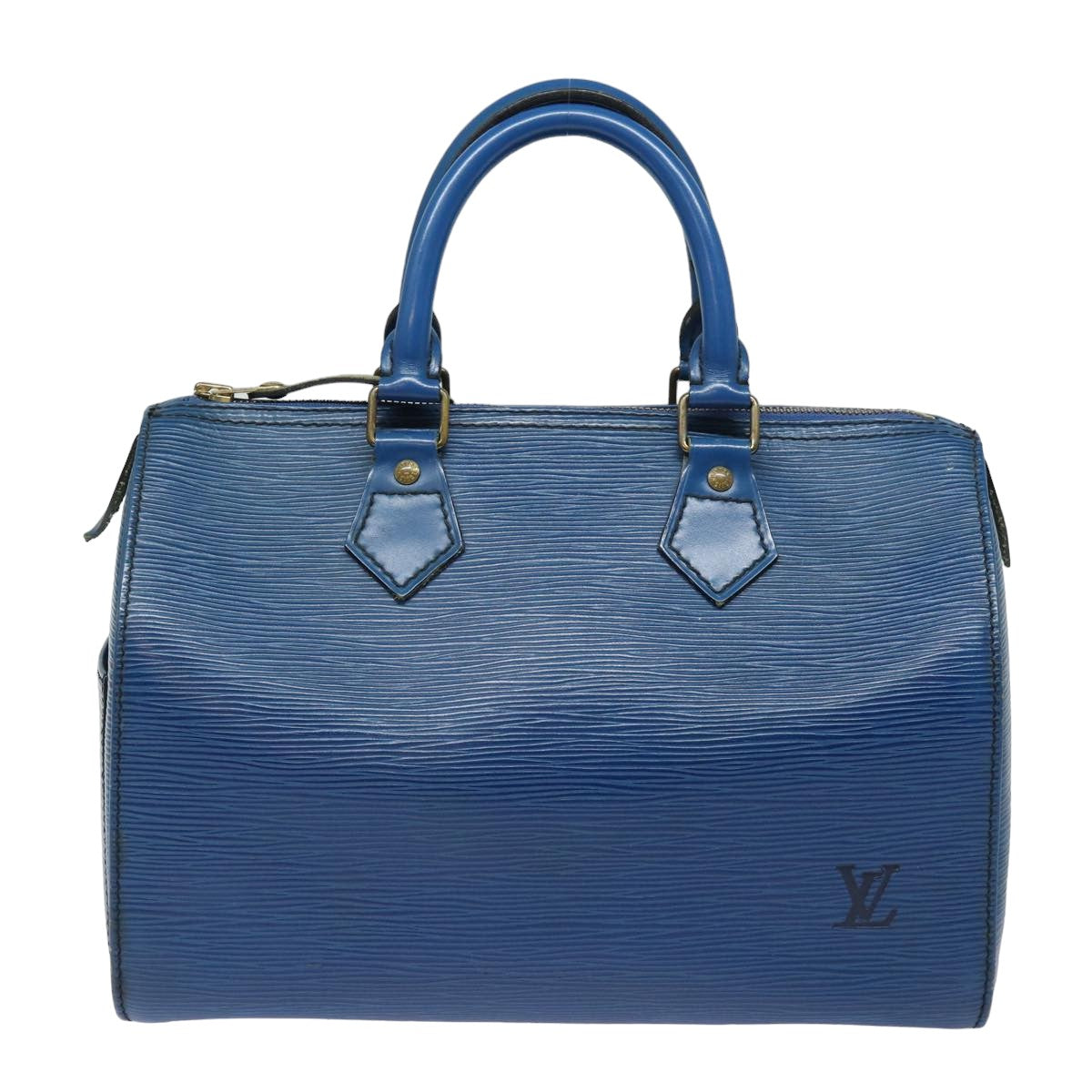 LOUIS VUITTON Epi Speedy 25 Hand Bag Toledo Blue M43015 LV 81576