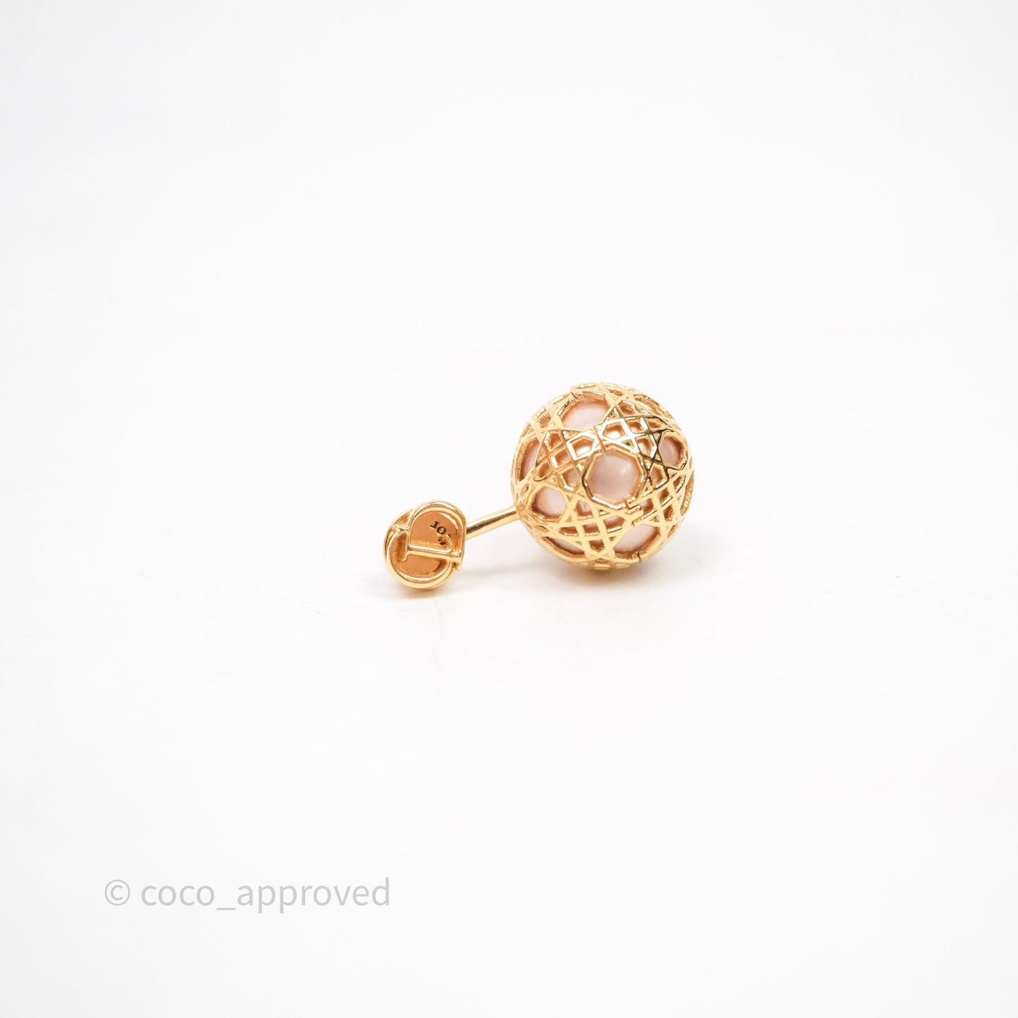 Dior Pink Pearl Secret Cannage Mise En Dior Tribales Earrings