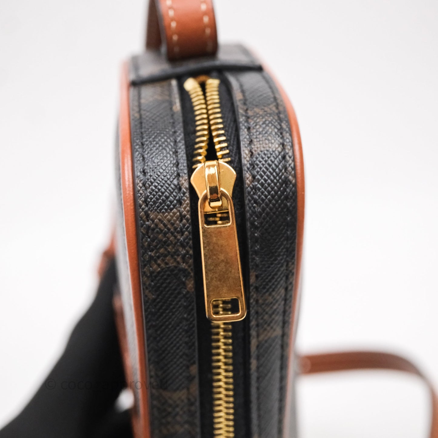 Celine Mini Camera Shoulder Bag Triomphe Canvas Tan