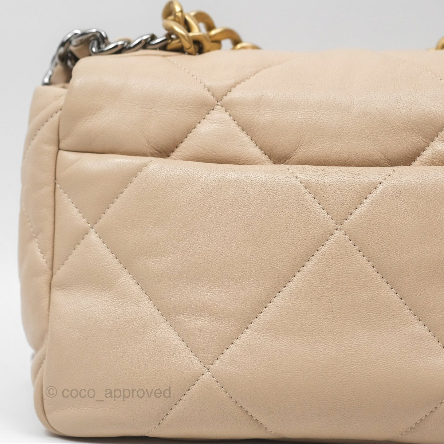 Chanel 19 Small Beige Mixed Hardware
