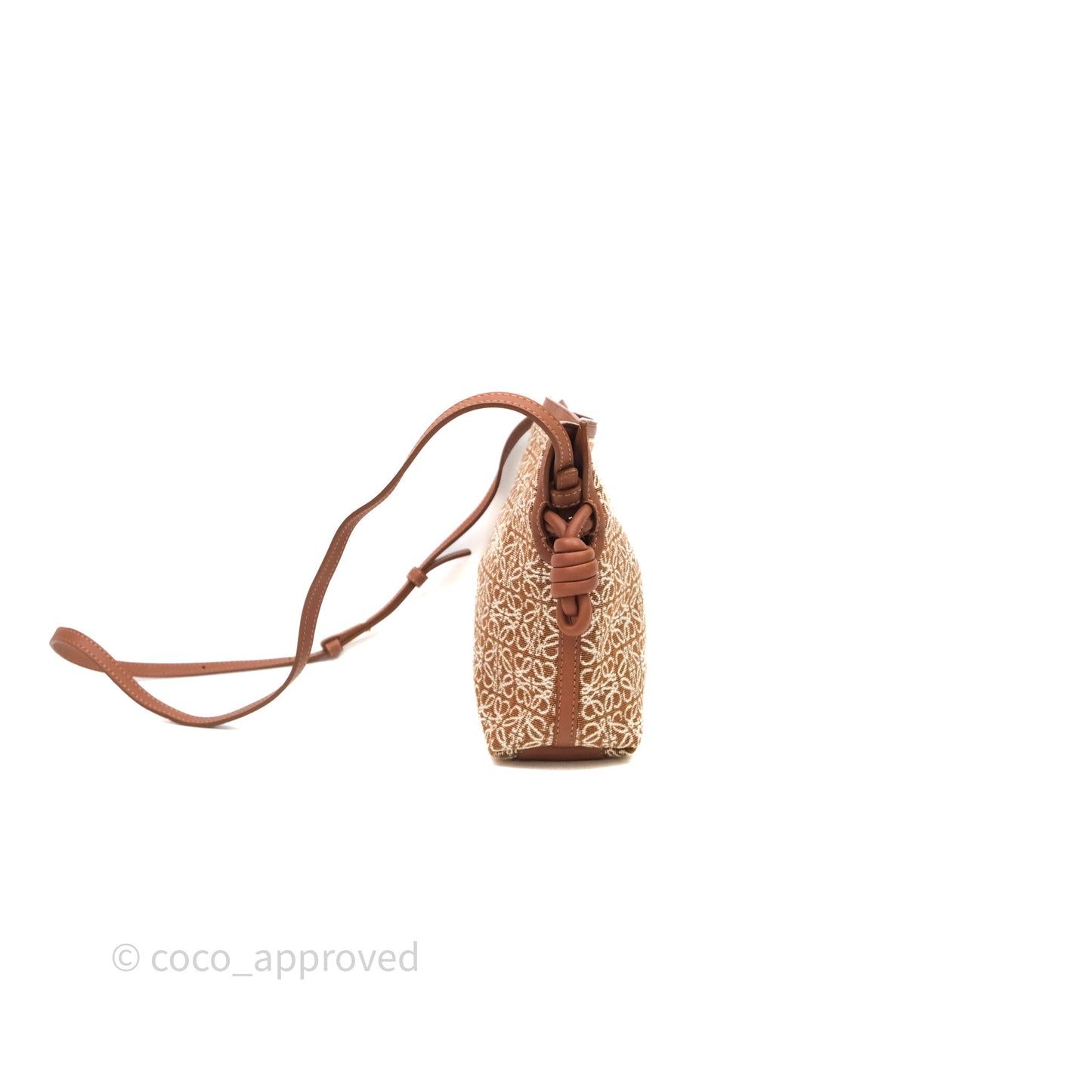 Loewe Jacquard Anagram Flamenco Knot Clutch Mini Bag Gold Hardware