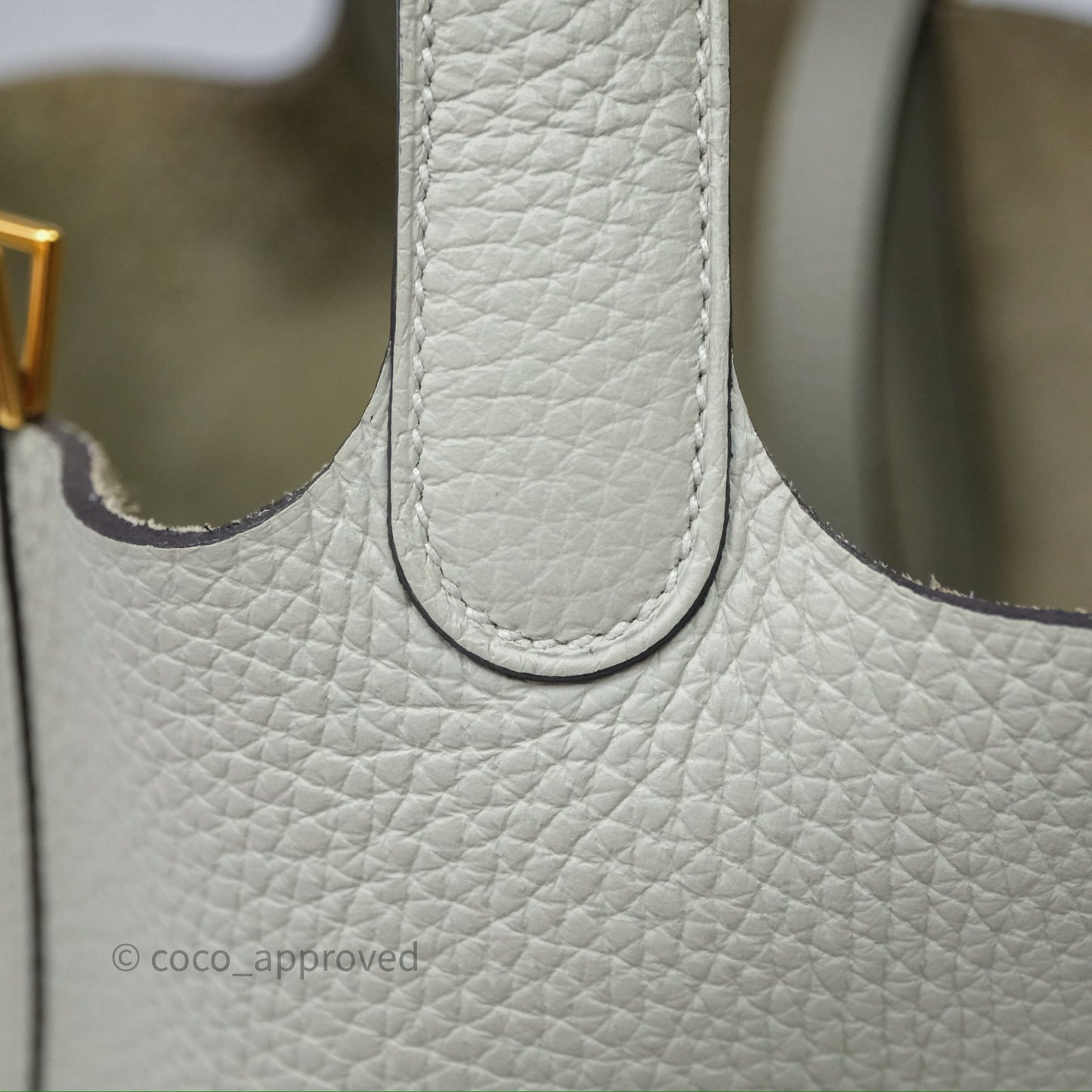 Hermès Picotin Lock 18 Gris Névé 0V Clemence Gold Hardware