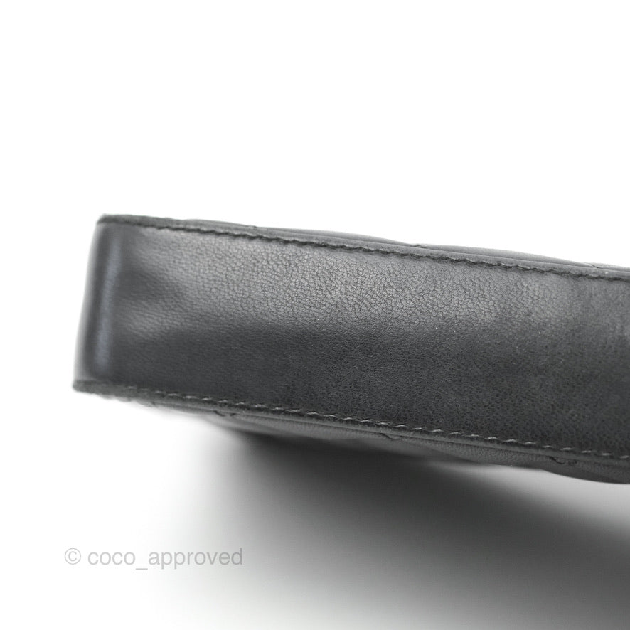 Chanel Le Boy Double Zip Wallet On Chain So Black Lambskin