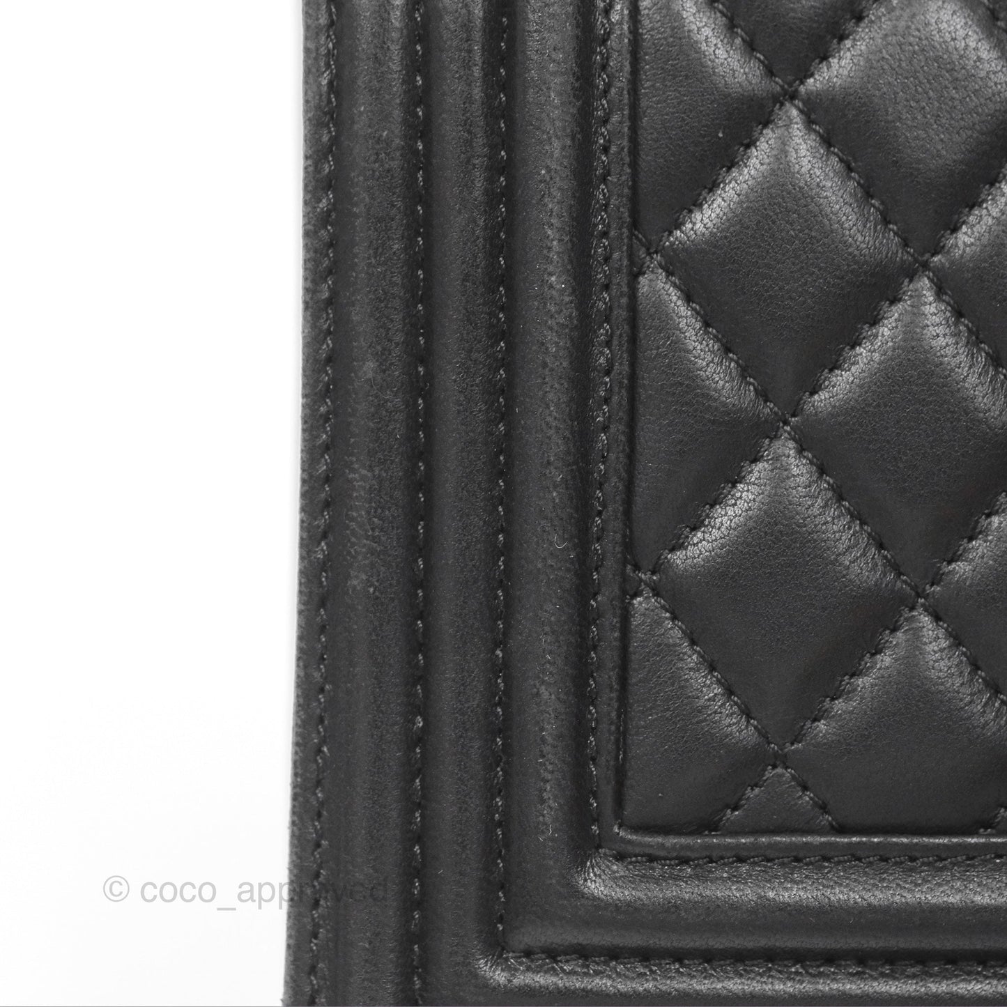 Chanel Quilted Medium Boy Black Lambskin Ruthenium Hardware