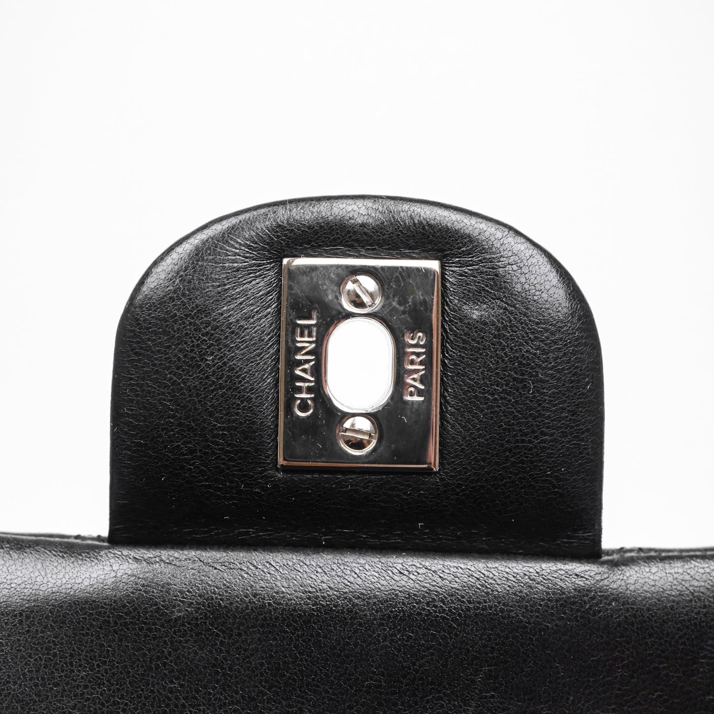 Chanel Small Classic Flap Quilted Black Lambskin Silver Hardware
