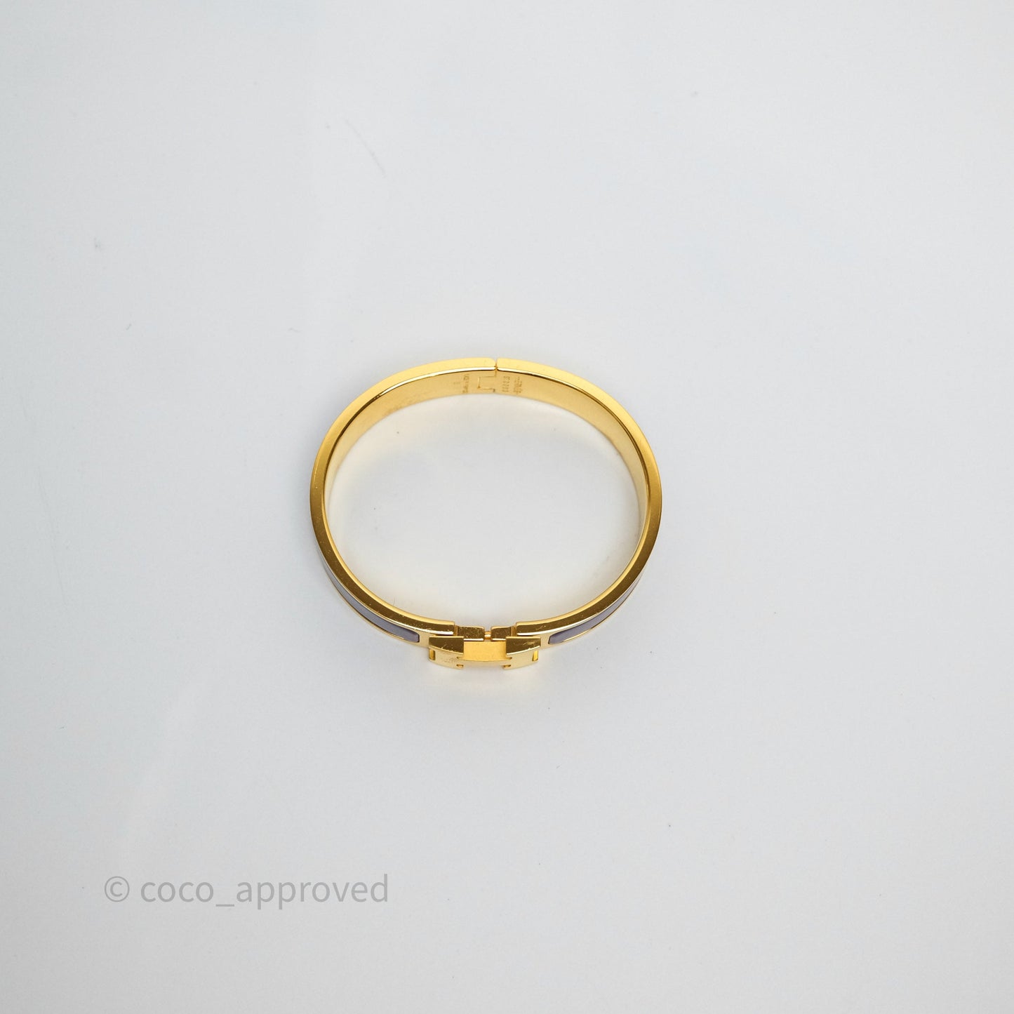 Hermès Clic H Bracelet Anémone Iris Gold Hardware