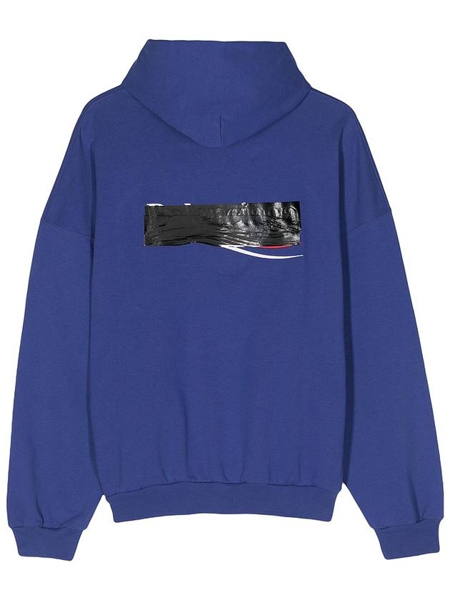 Luxury Balenciaga Gaffer Maxi Hoodie Blue